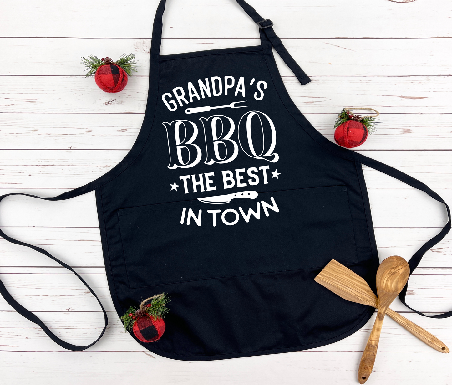 Grandpas BBQ the best in town apron