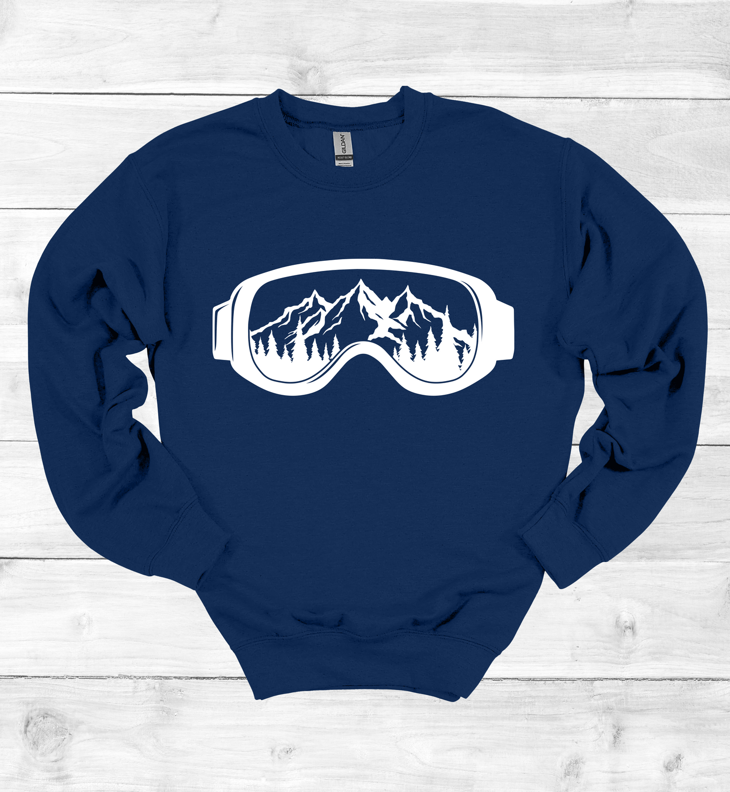 Snow Goggles Mountain Scene Sweatshirt