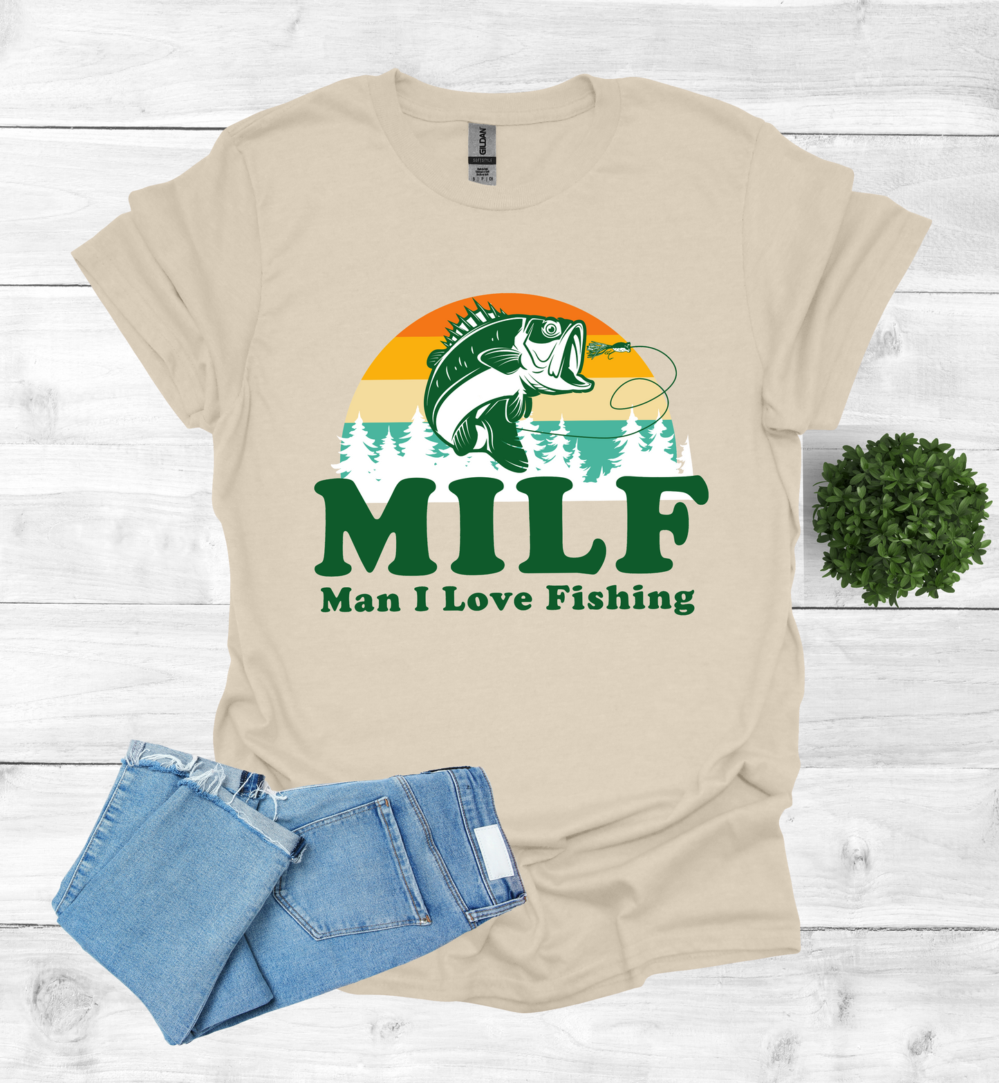 Vintage design MILF man I love fishing