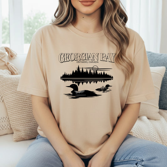 Georgian Bay with Loons T-Shirt