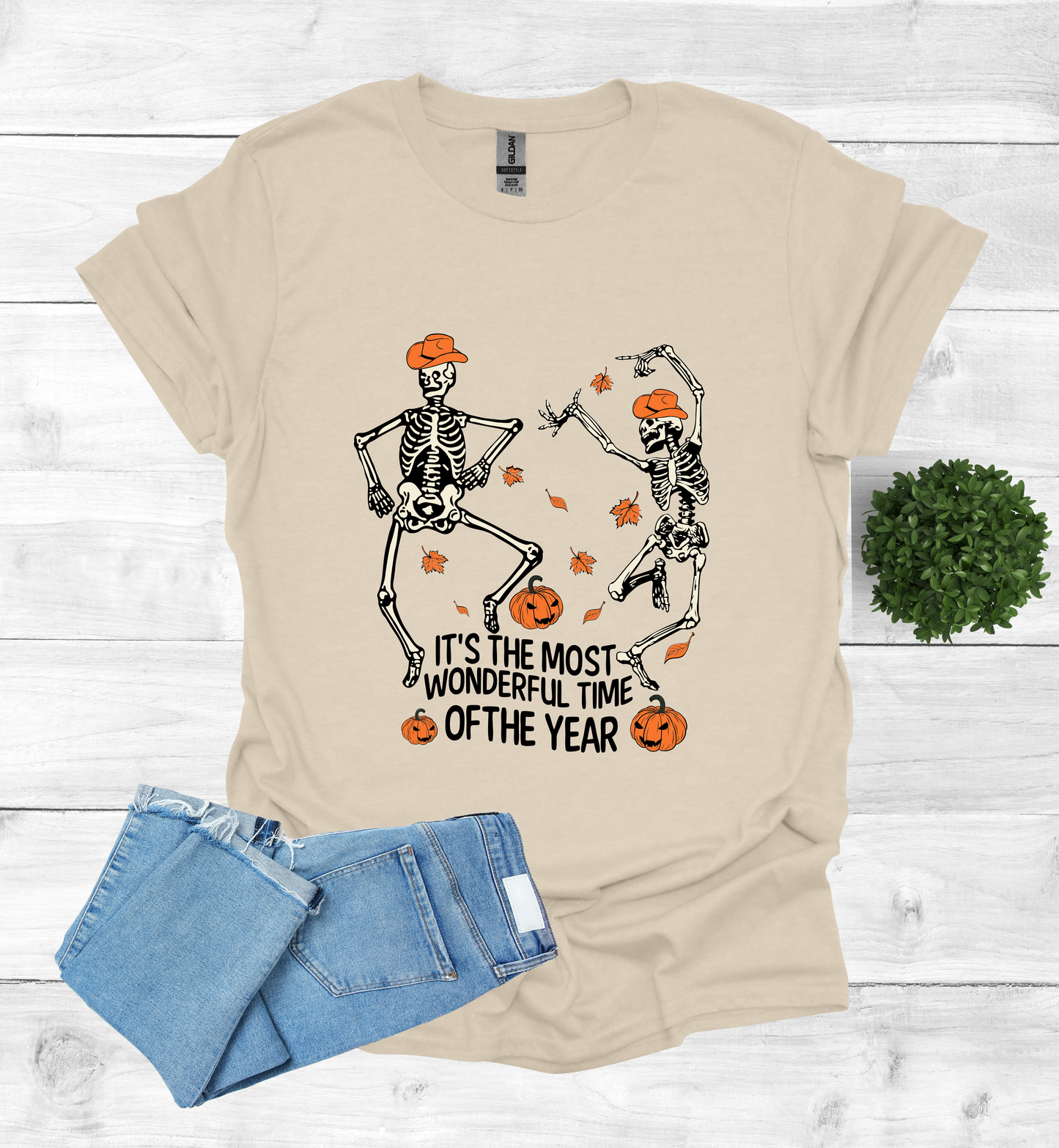 Halloween Skeletons dancing most wonderful time of Year