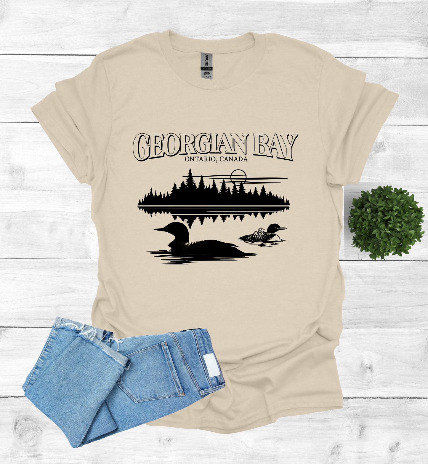 Georgian Bay with Loons T-Shirt