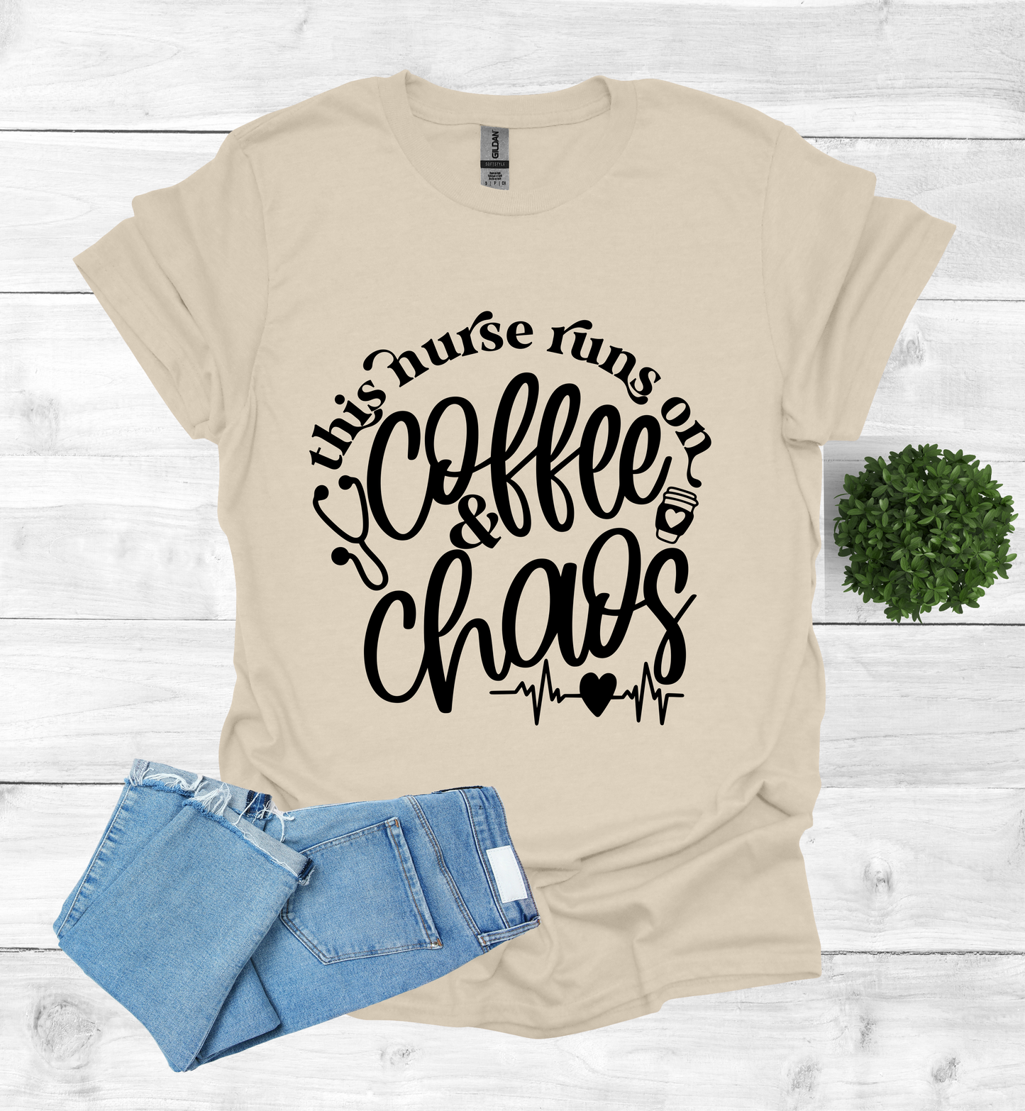 This Nurse Runs on Coffee and Chaos Shirt