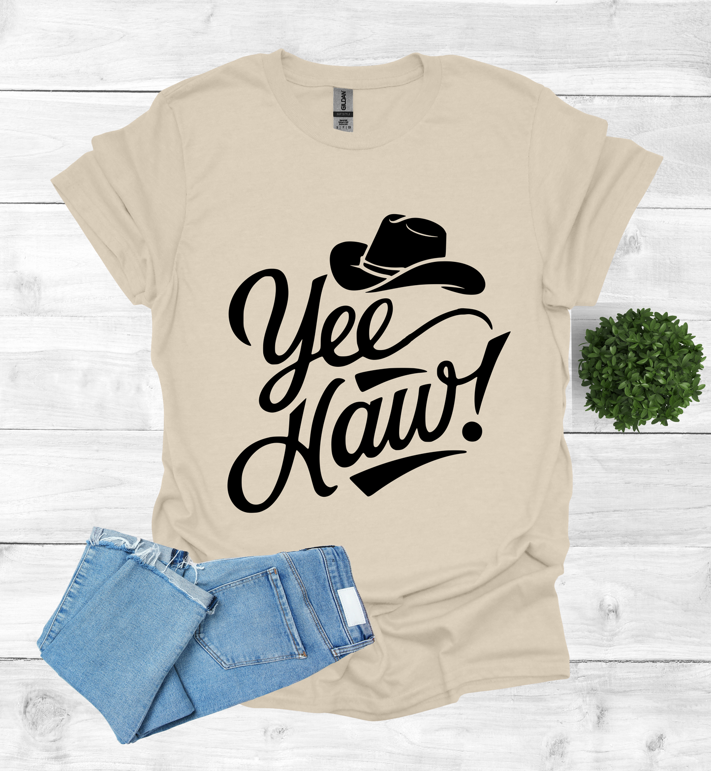 YEE HAW With A Cowboy Hat Shirt