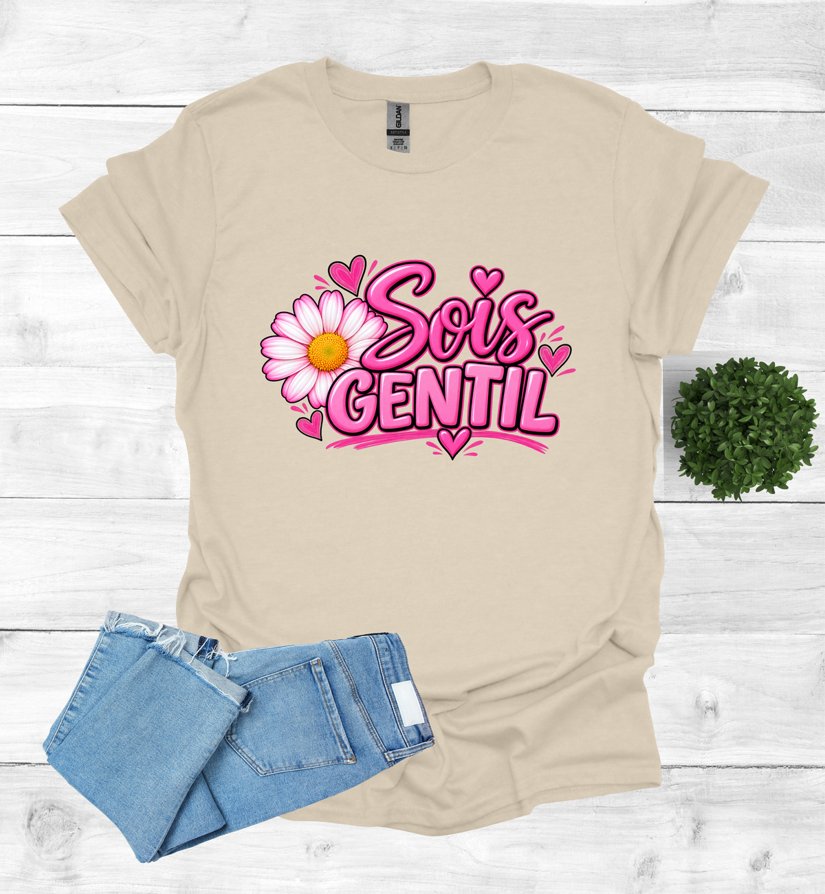 Sois Gentil, Be kind T-Shirt raising awareness
