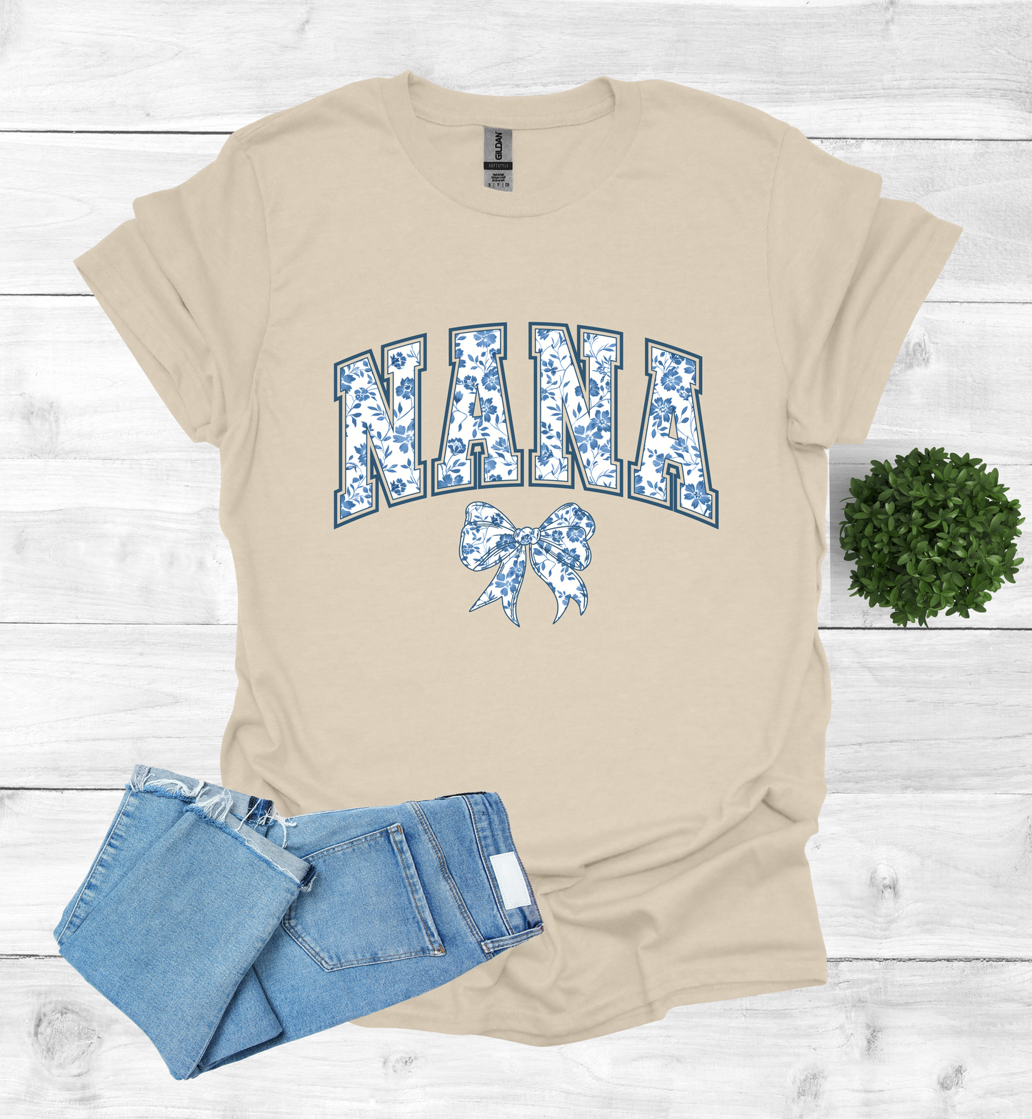 Nana Chinoiserie Blue Coquette T-Shirt
