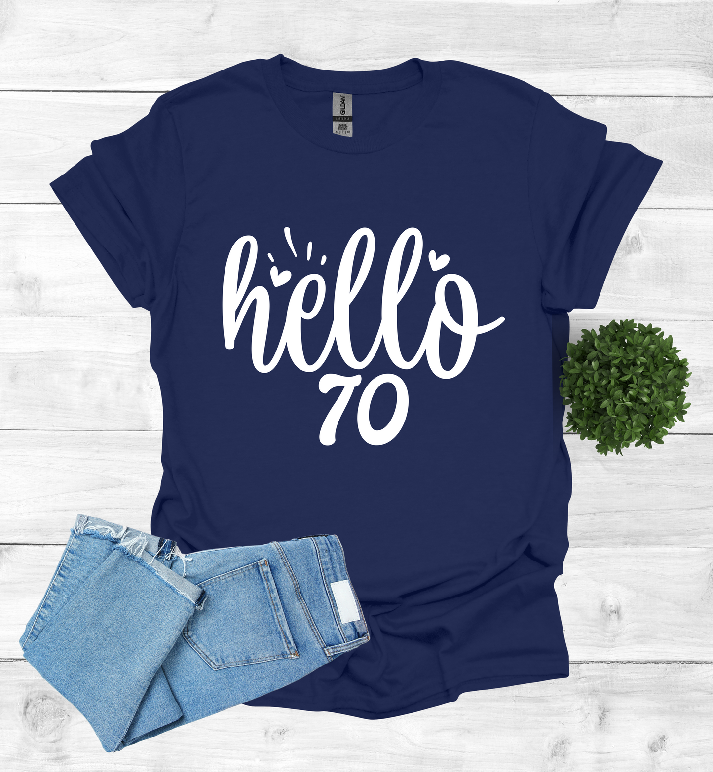 Hello 70 Birthday Shirt