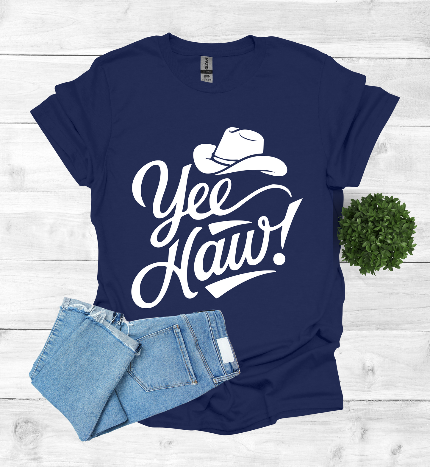 YEE HAW With A Cowboy Hat Shirt