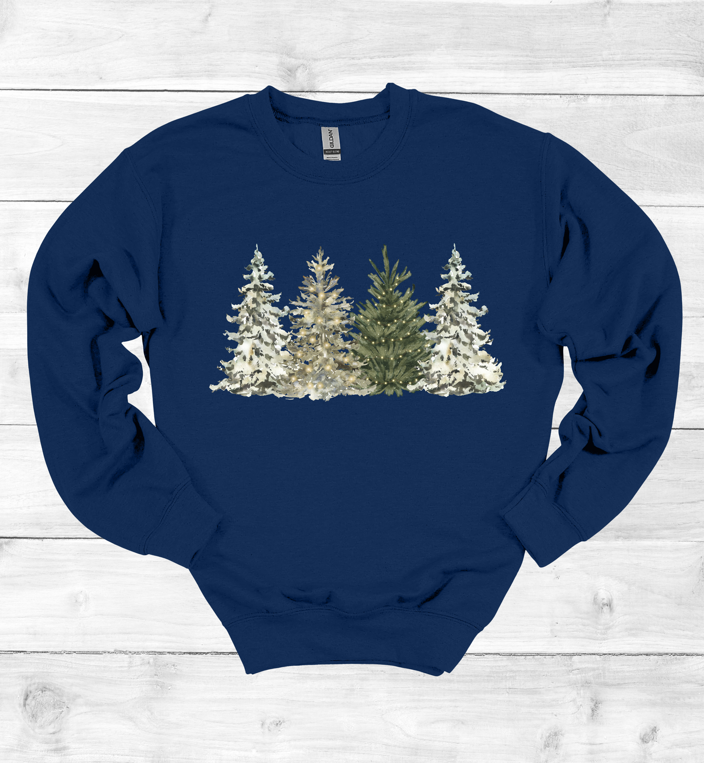 Water Color Christmas Trees Sweatshirt