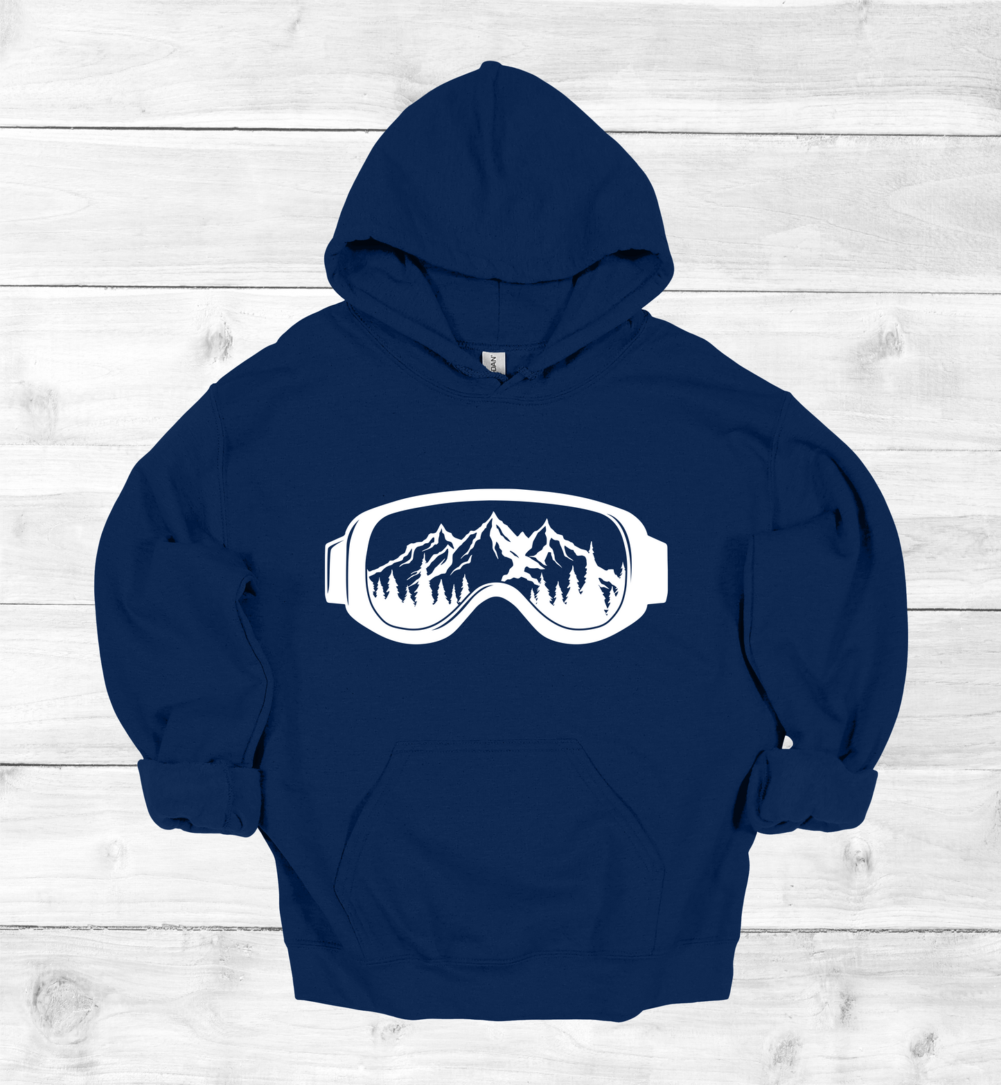 Snow Goggles Mountain Scene Hoodie
