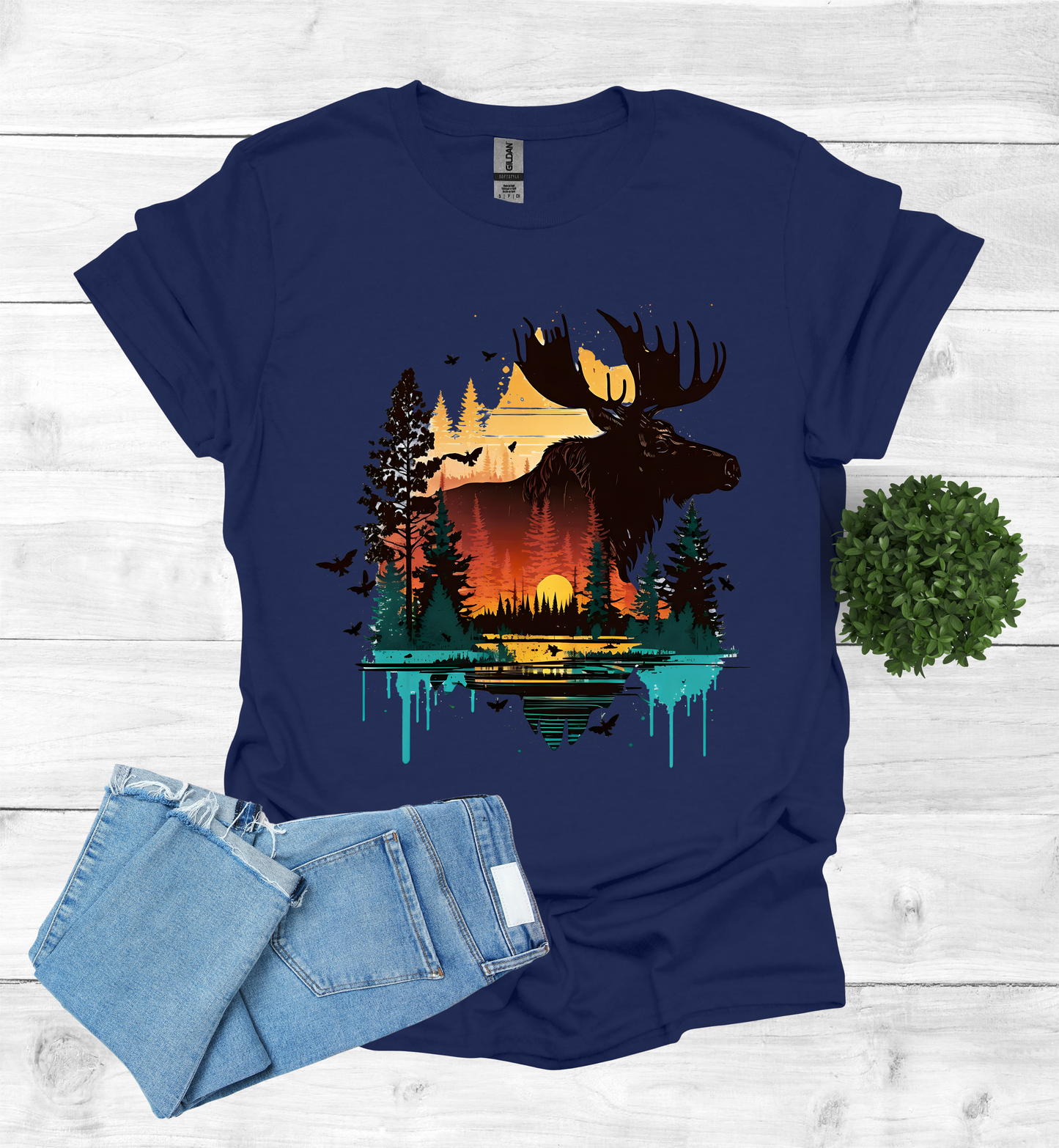 Colorful Moose T-Shirt