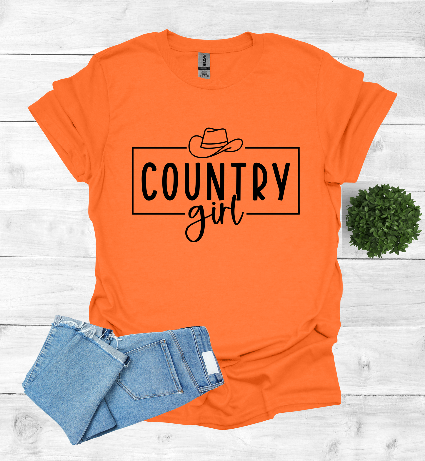 Country Girl saying with Cowboy Hat