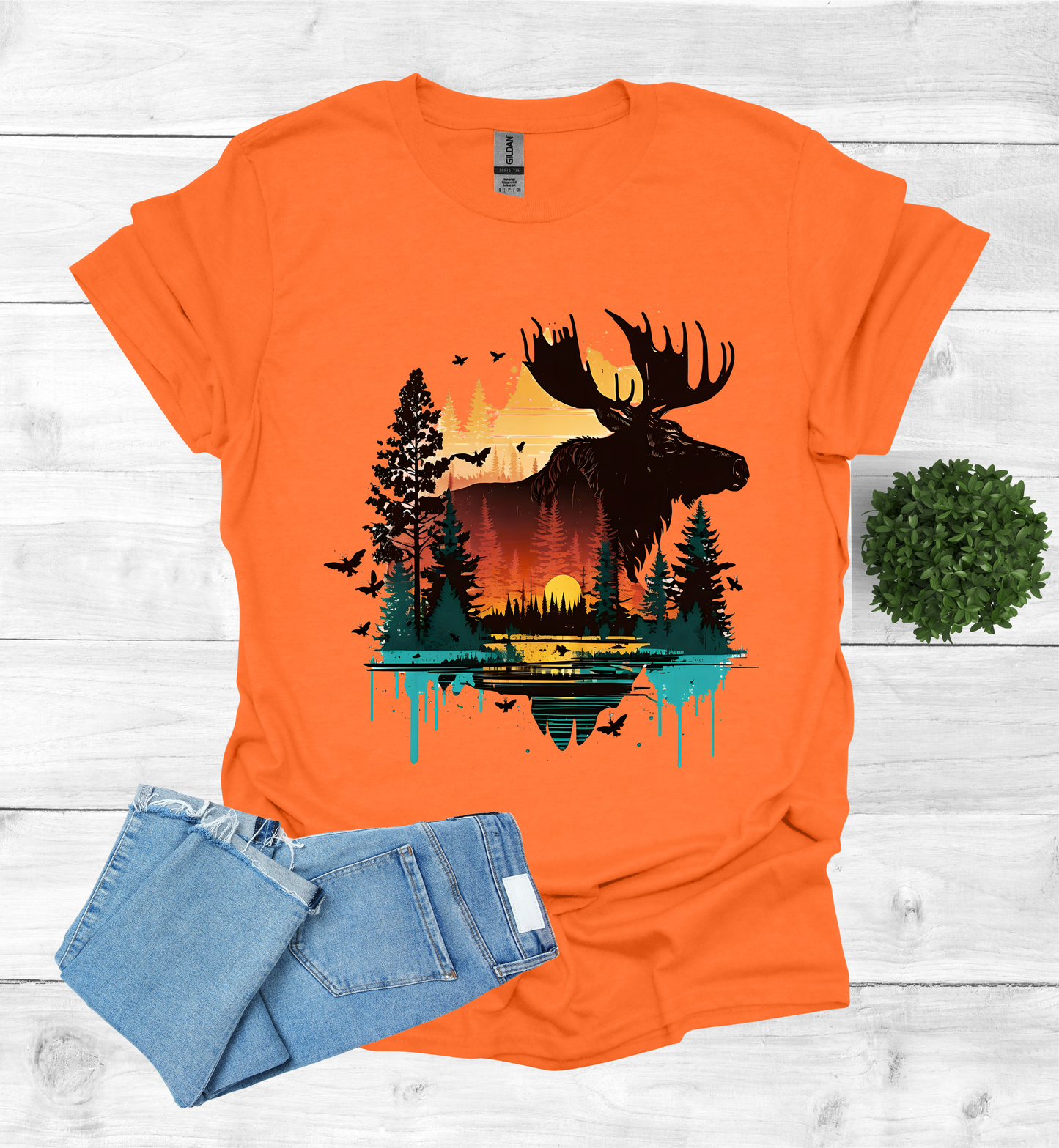 Colorful Moose T-Shirt