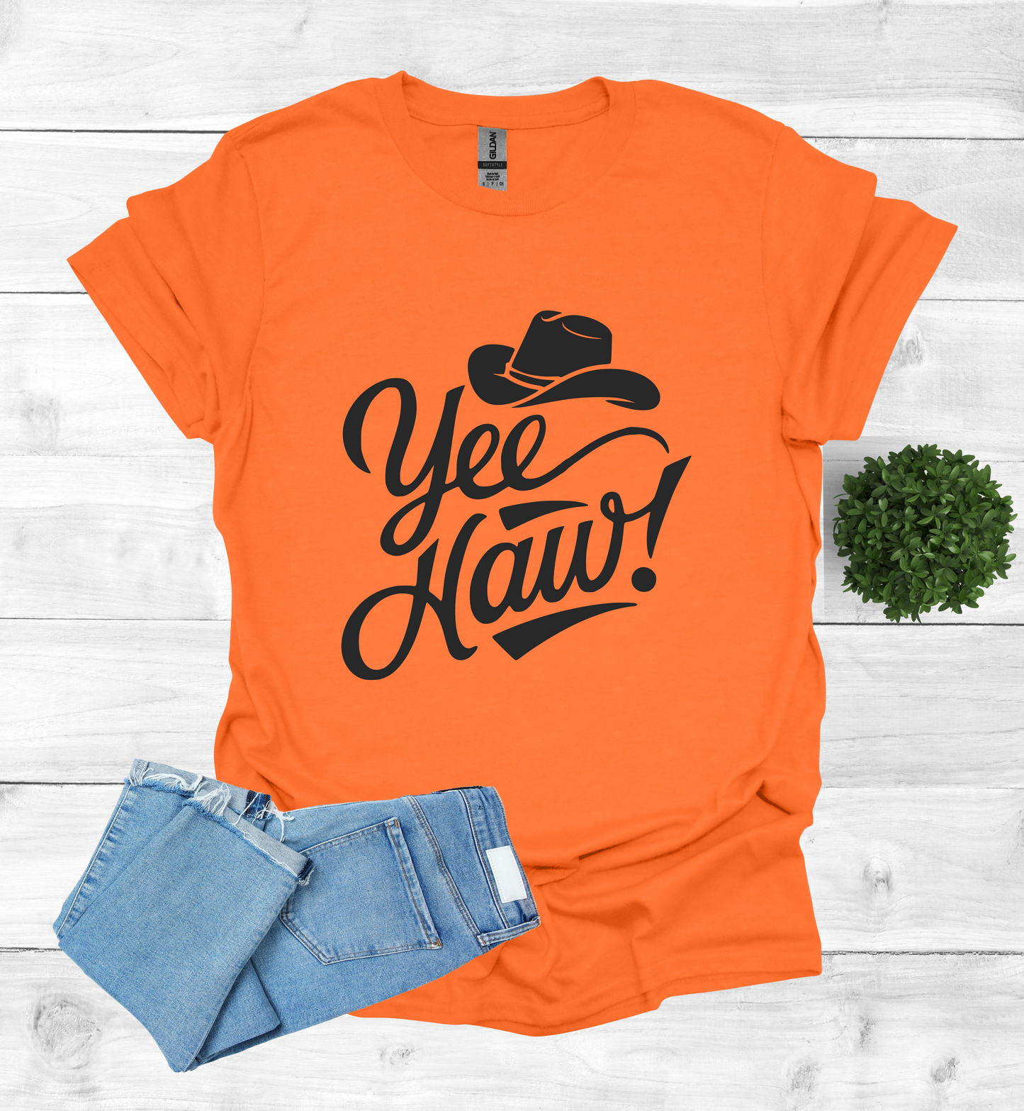 YEE HAW With A Cowboy Hat Shirt