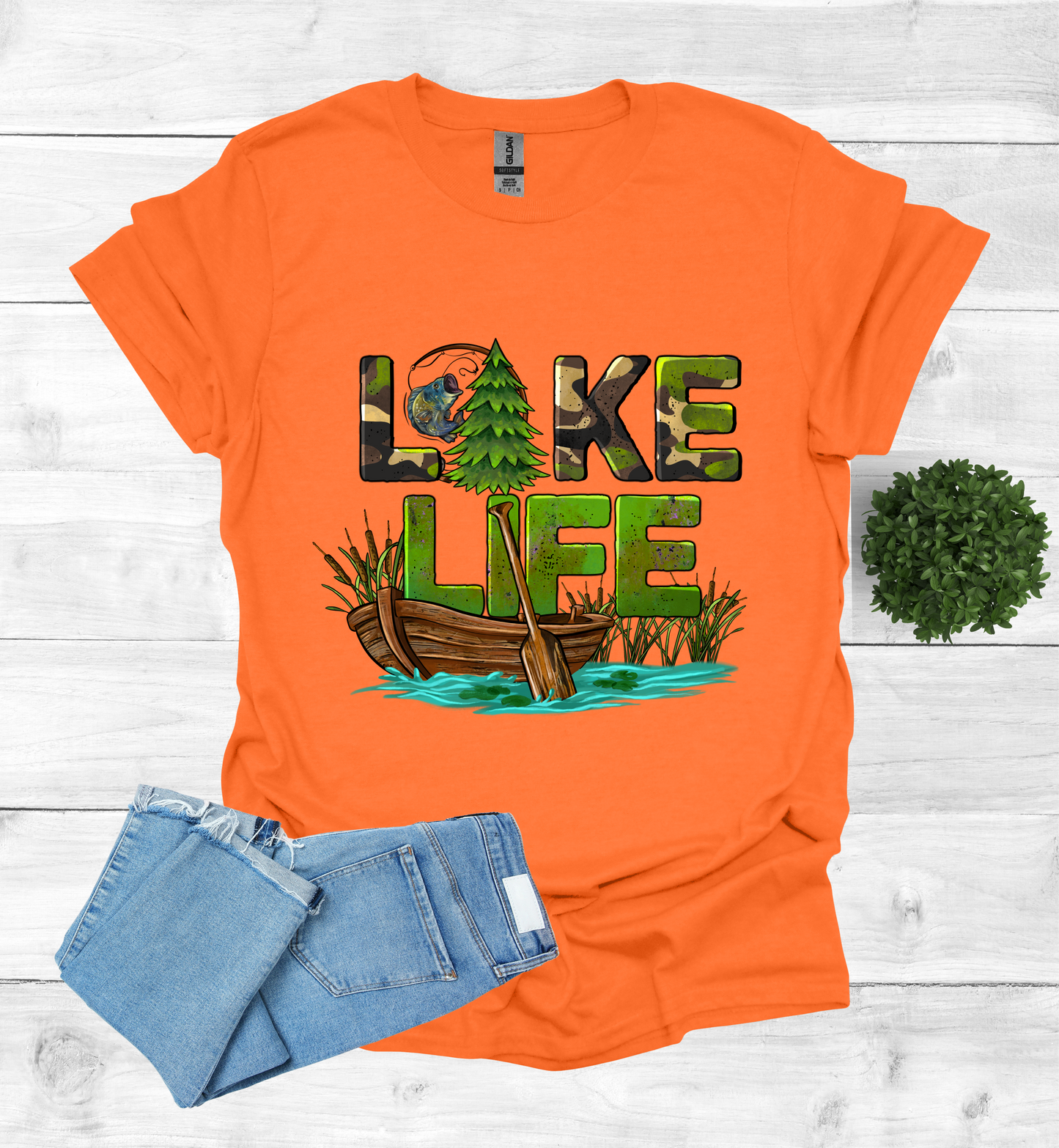 Lake Life with boat and paddle Shirt