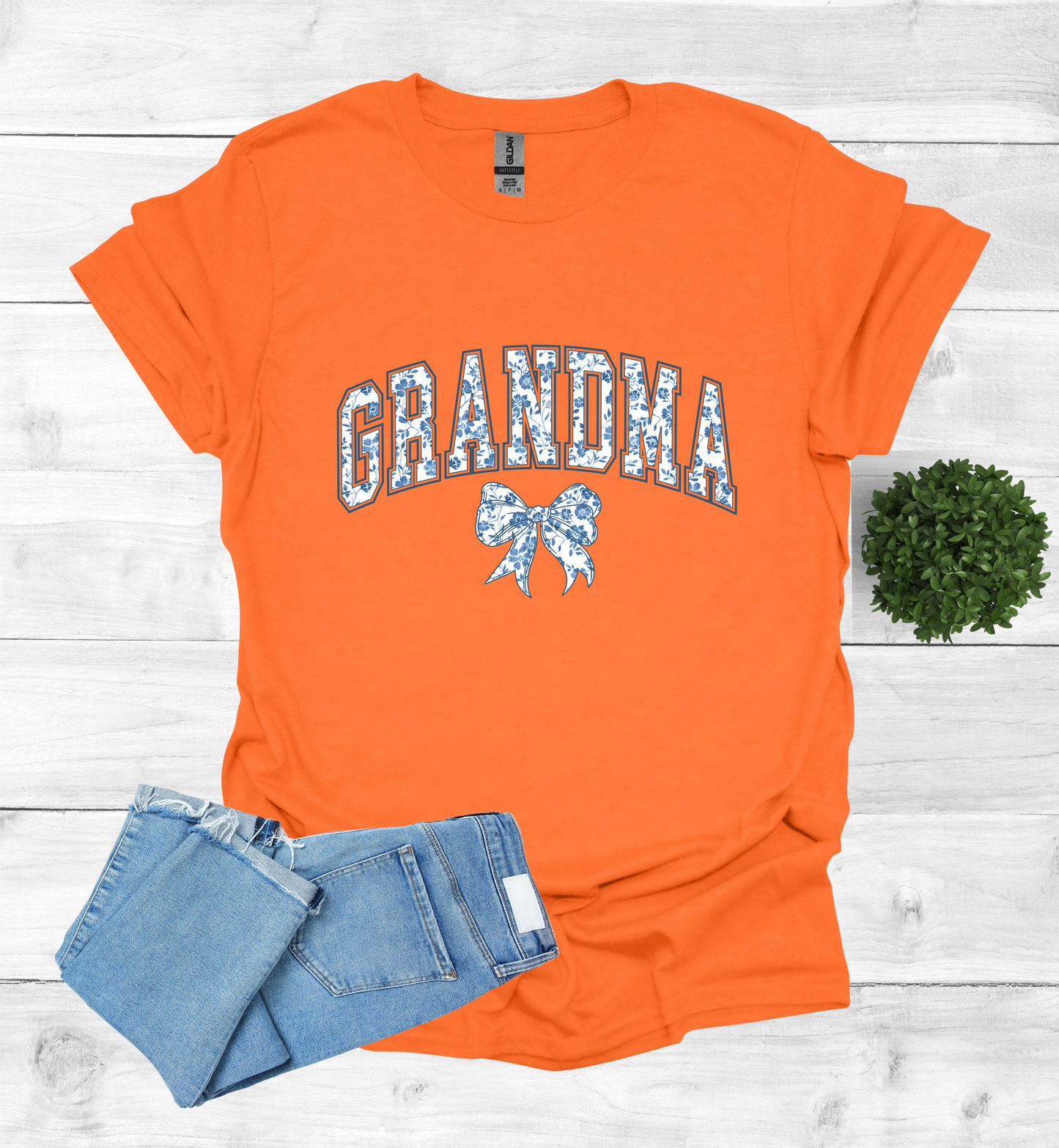 Grandma Chinoiserie Blue Coquette T-Shirt
