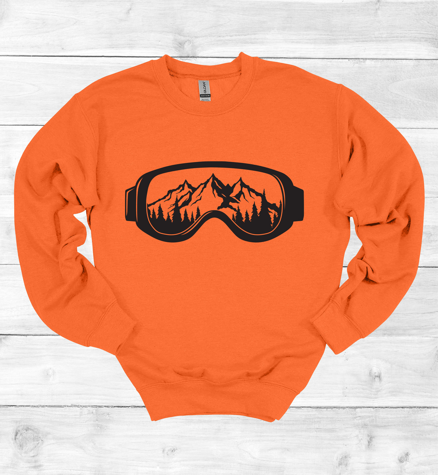 Snow Goggles Mountain Scene Sweatshirt