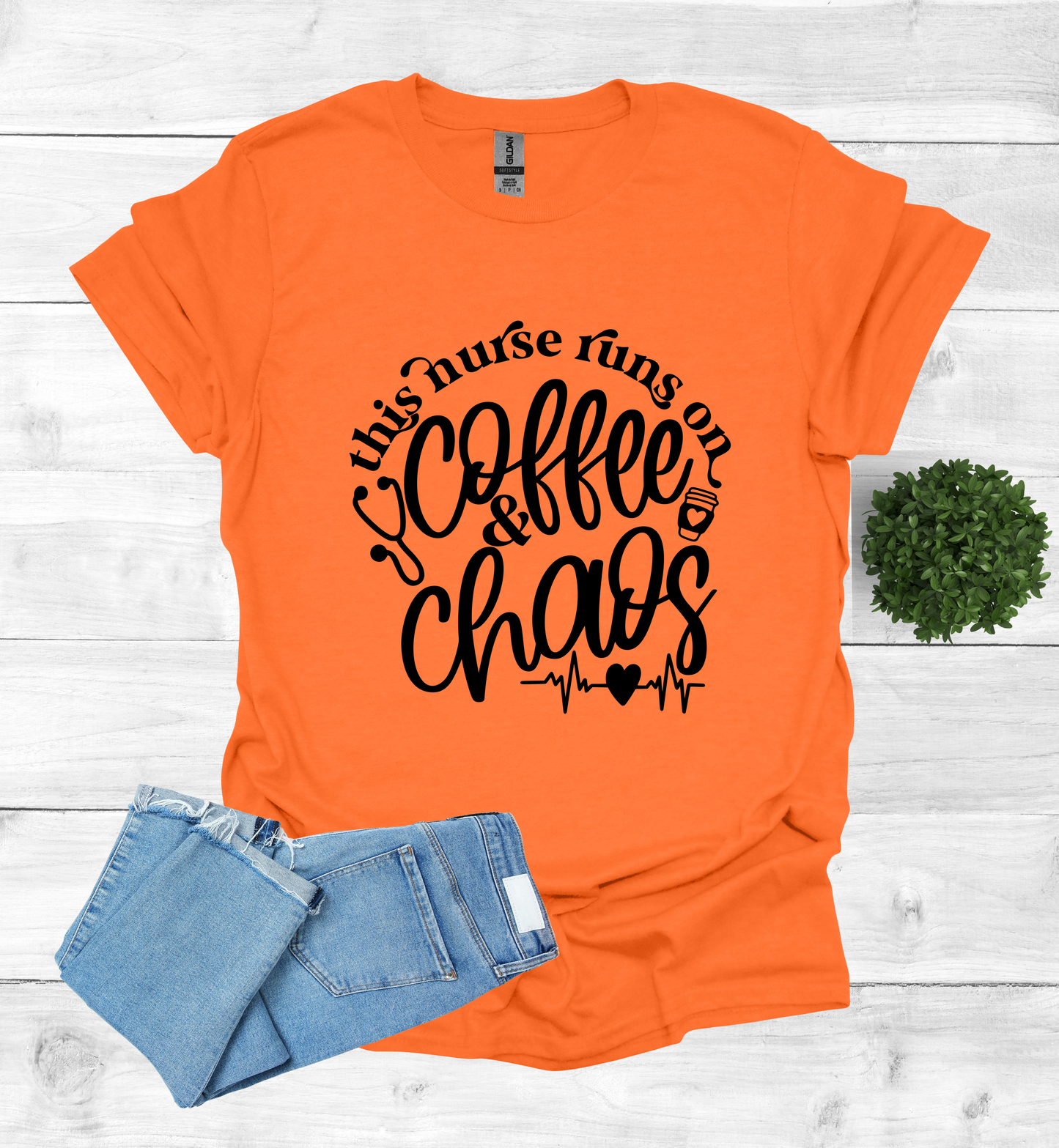 This Nurse Runs on Coffee and Chaos Shirt