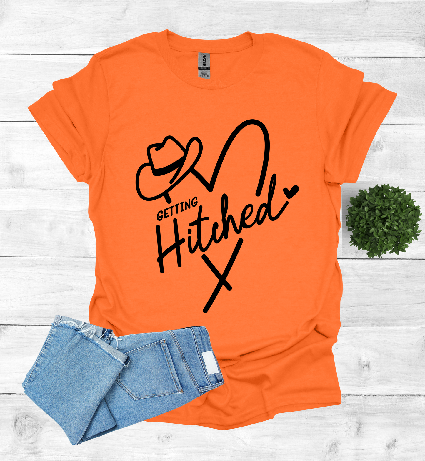 Getting Hitched and Heart shape and cowboy hat