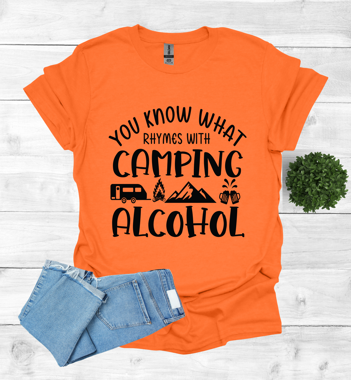 Camping Rhymes with Alcohol Shirt