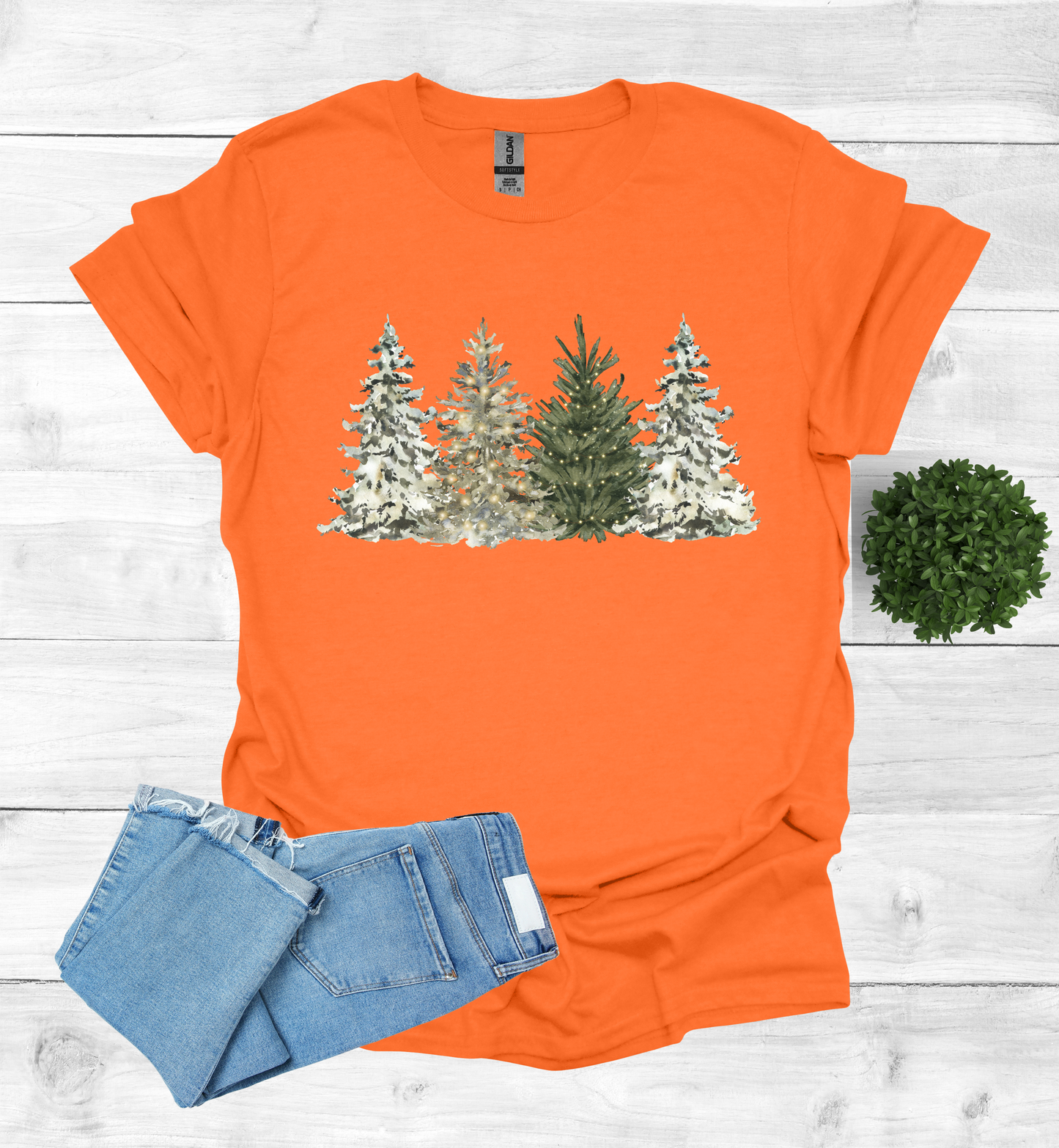 Water Color Christmas Trees T-Shirt1
