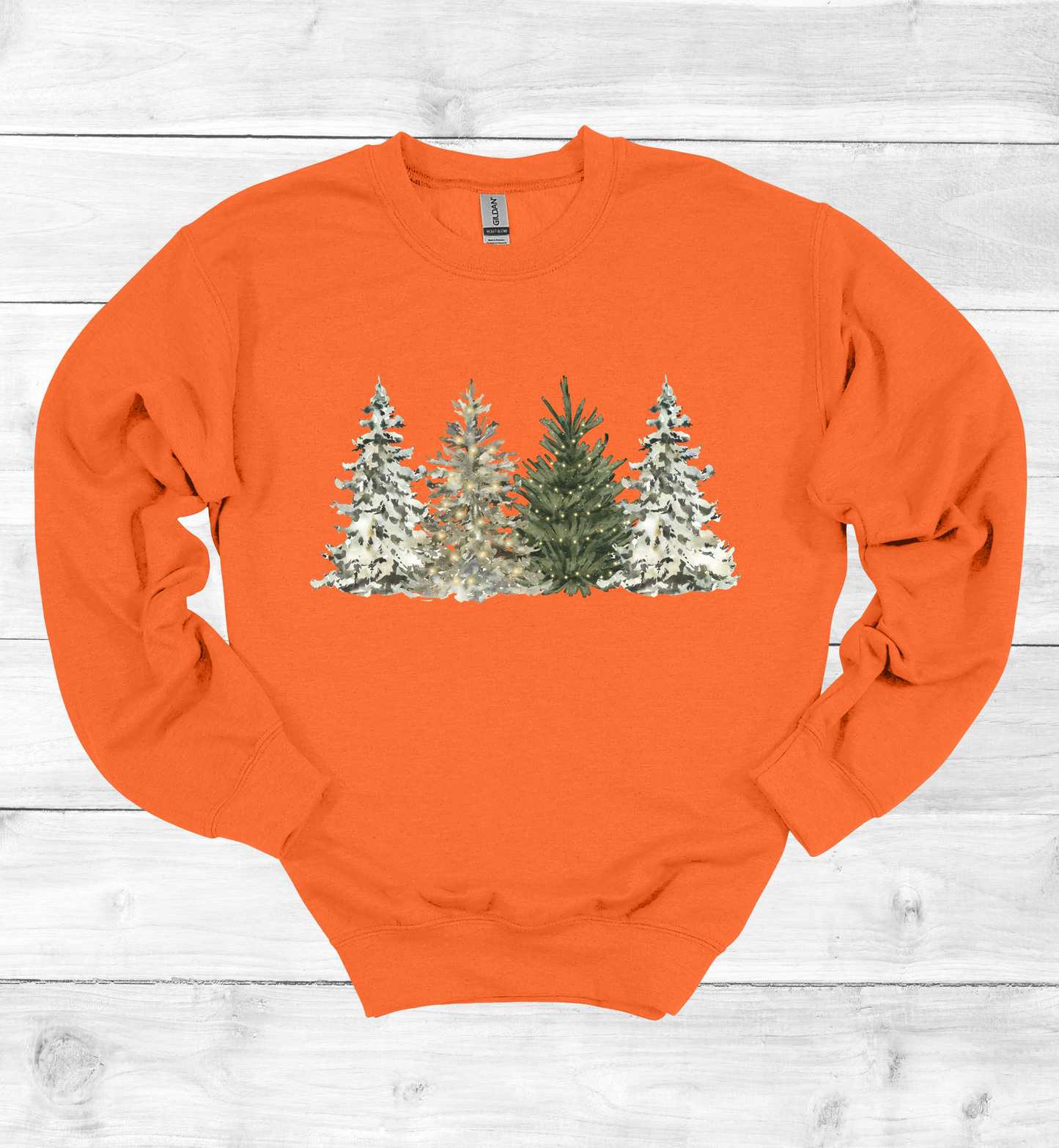 Water Color Christmas Trees Sweatshirt