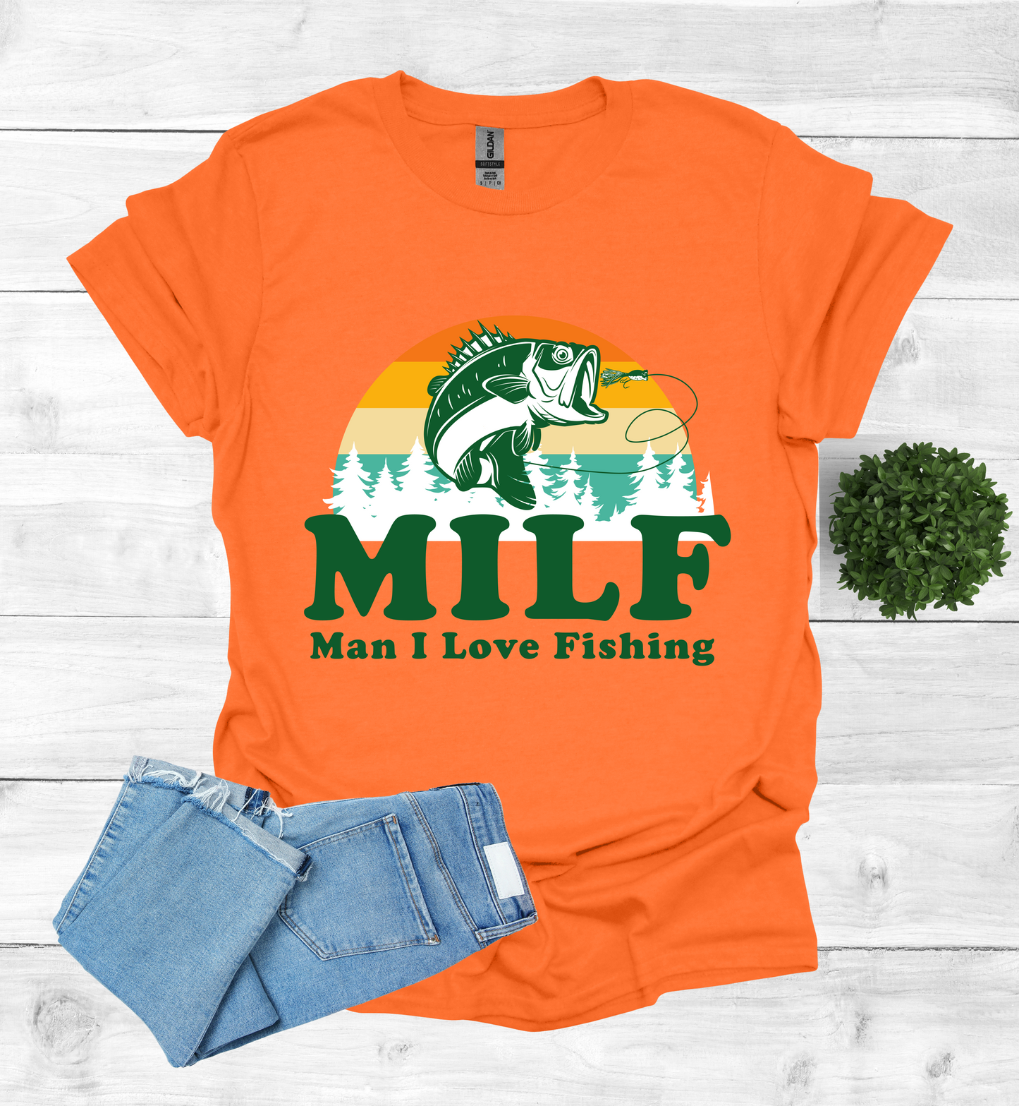 Vintage design MILF man I love fishing