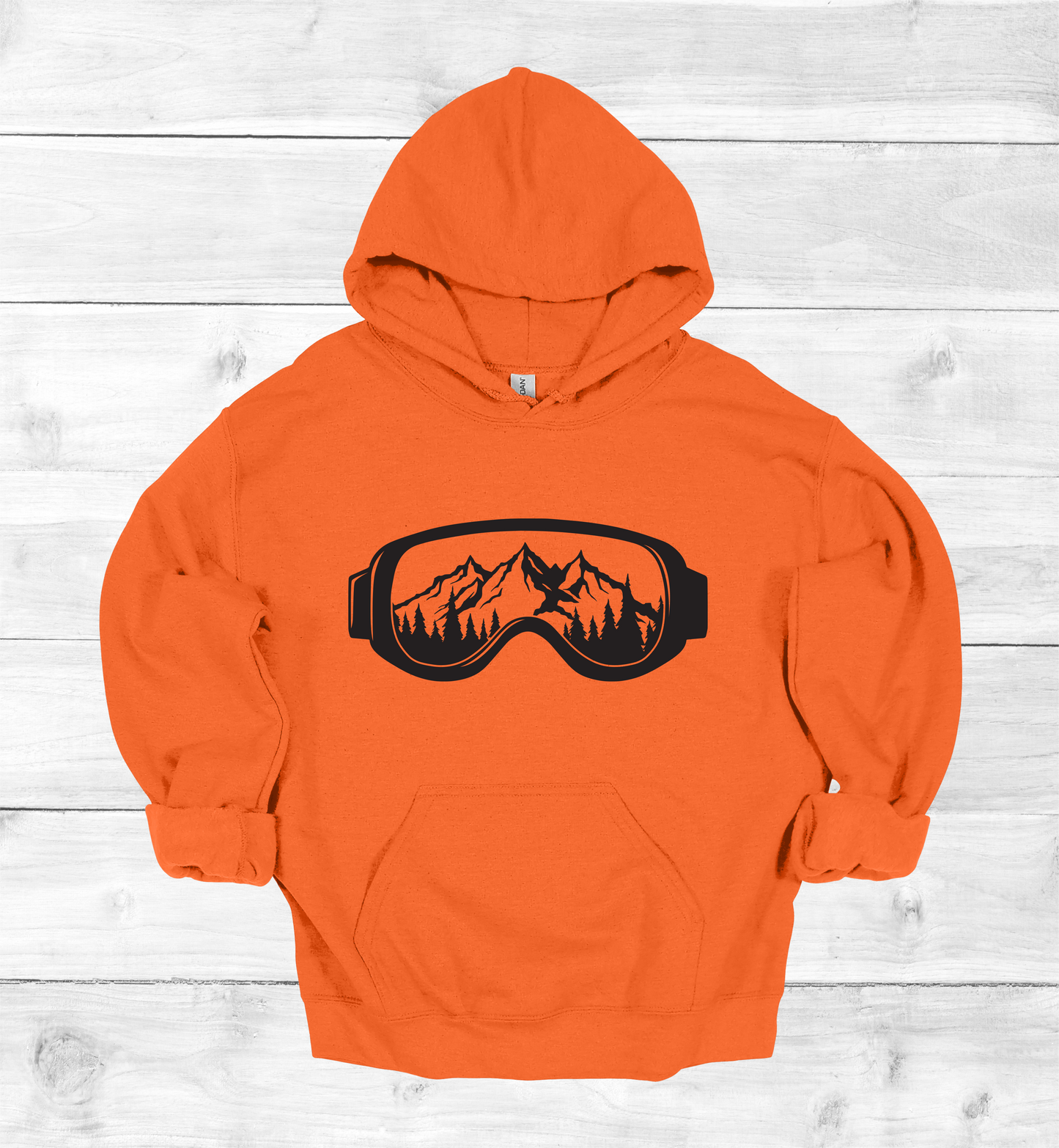Snow Goggles Mountain Scene Hoodie