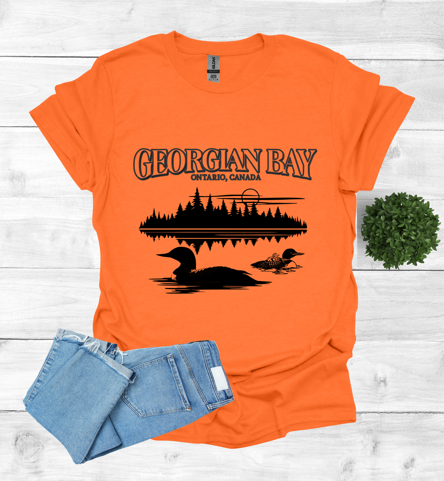 Georgian Bay with Loons T-Shirt