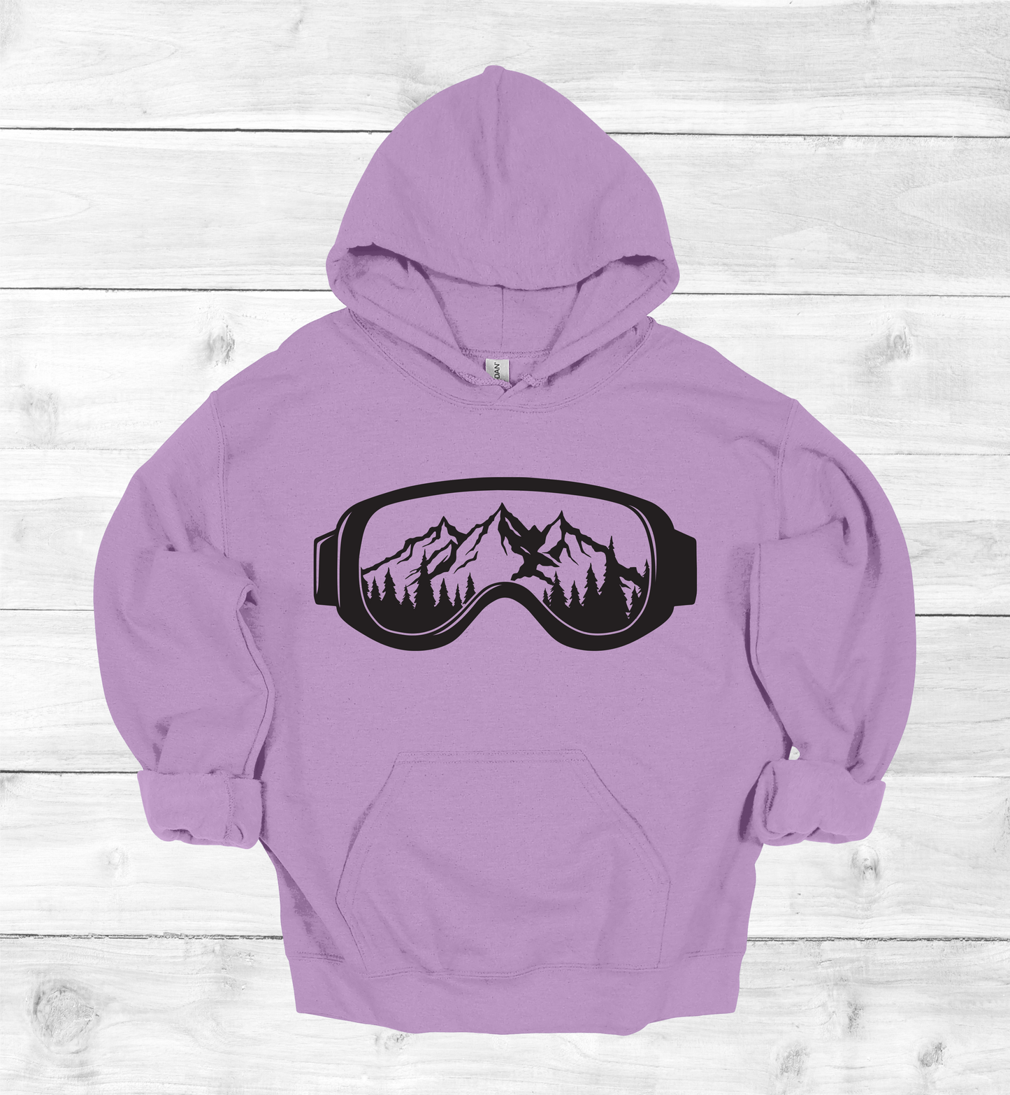 Snow Goggles Mountain Scene Hoodie