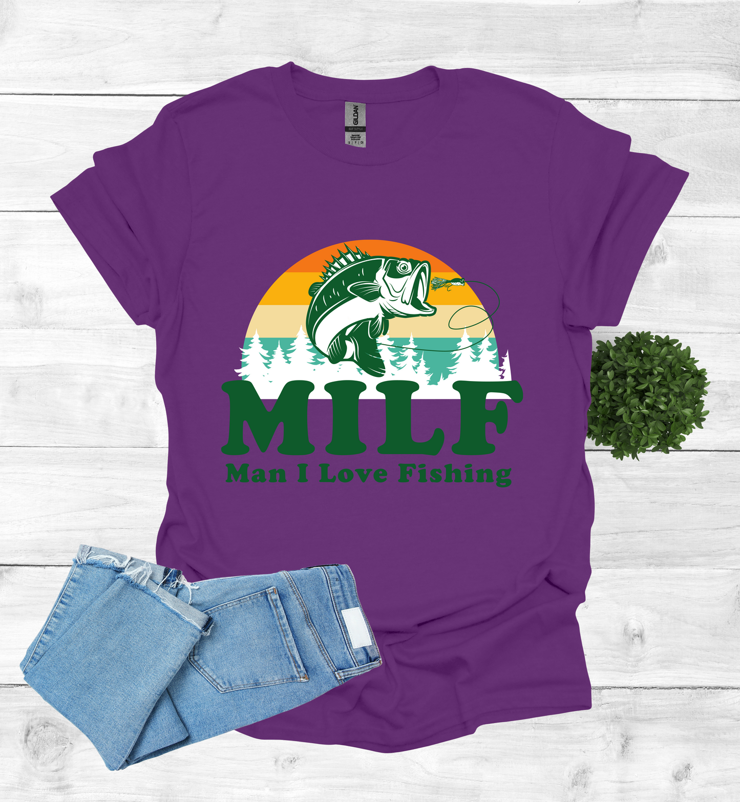 Vintage design MILF man I love fishing