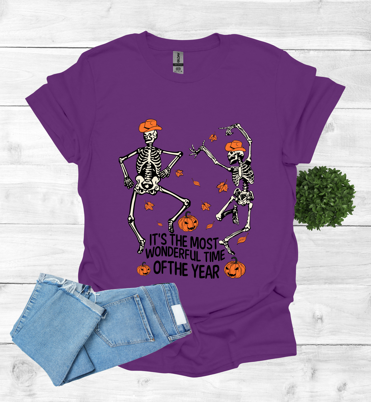 Halloween Skeletons dancing most wonderful time of Year