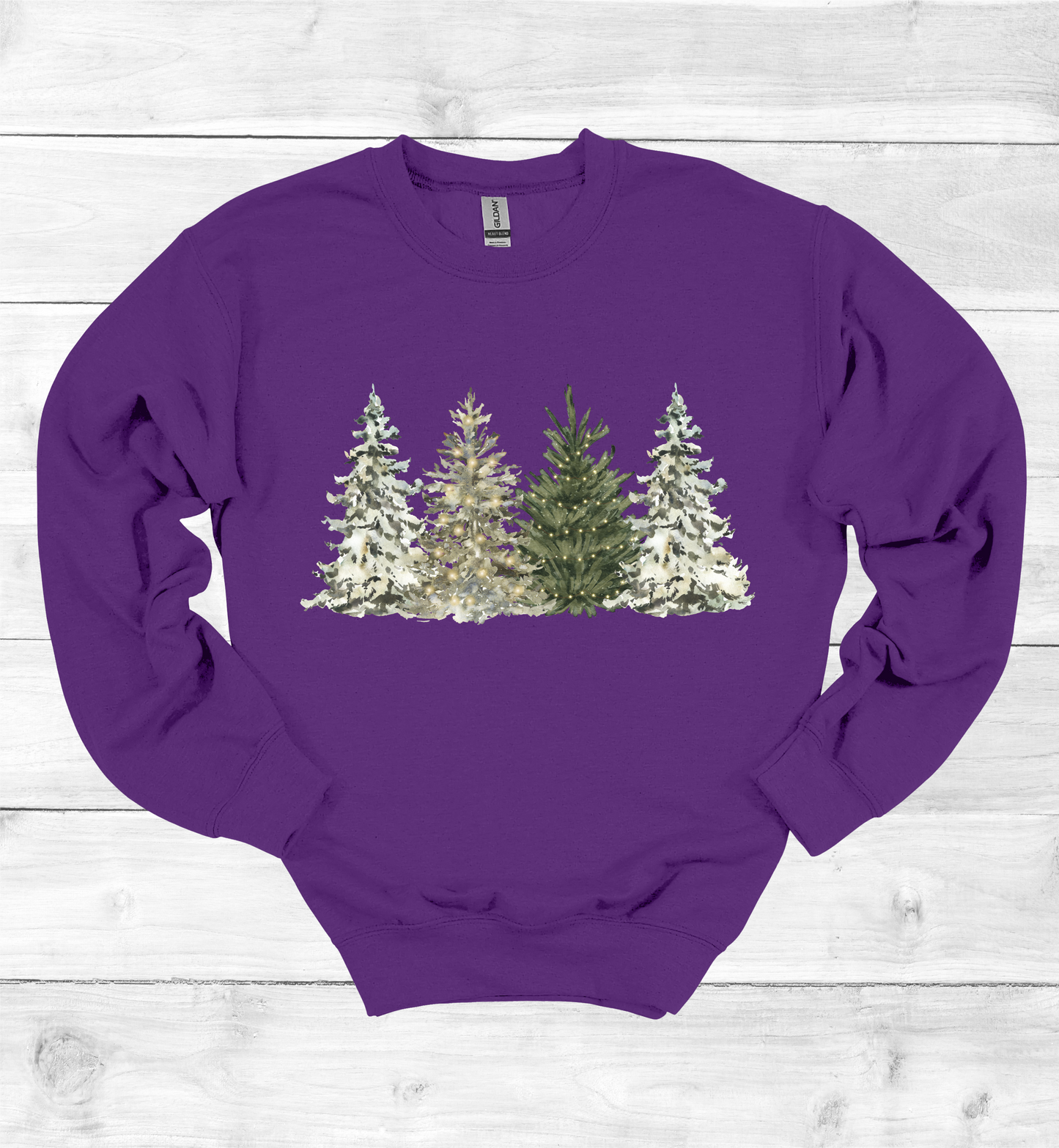 Water Color Christmas Trees Sweatshirt