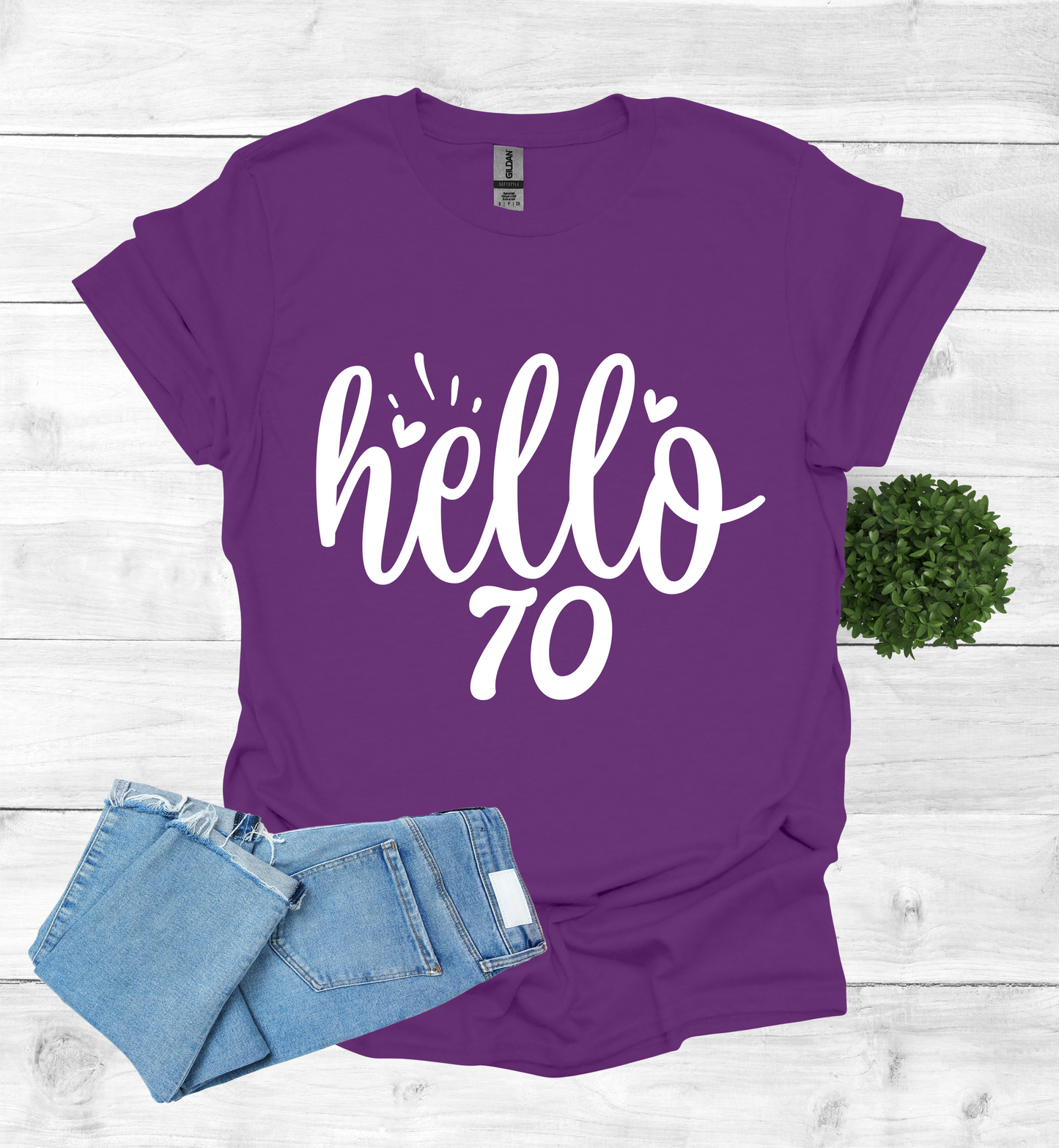 Hello 70 Birthday Shirt