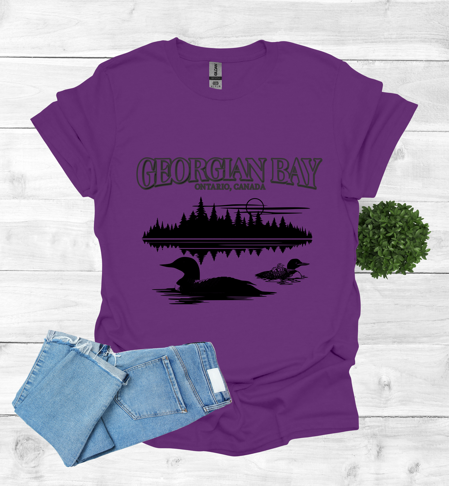 Georgian Bay with Loons T-Shirt