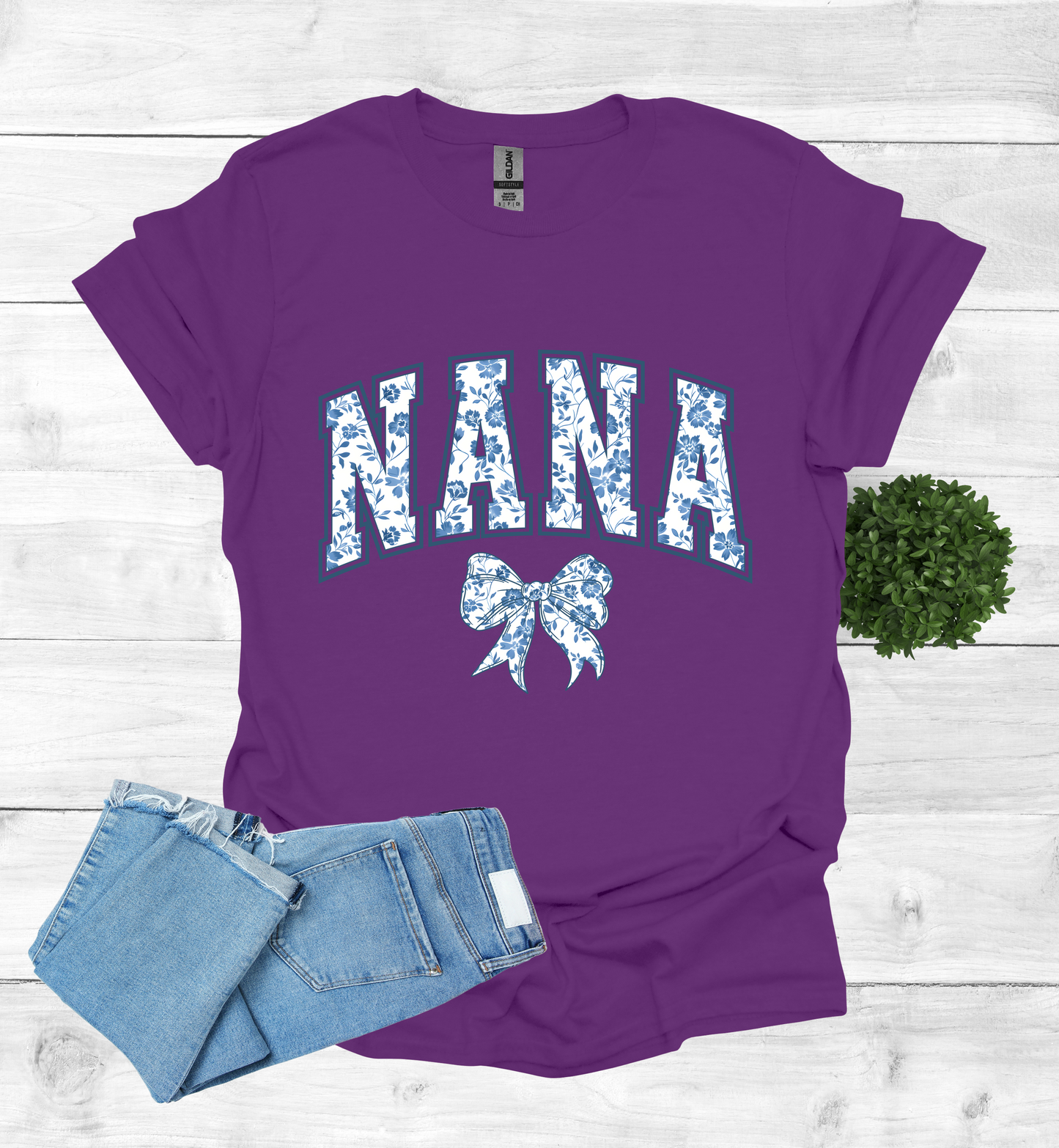 Nana Chinoiserie Blue Coquette T-Shirt
