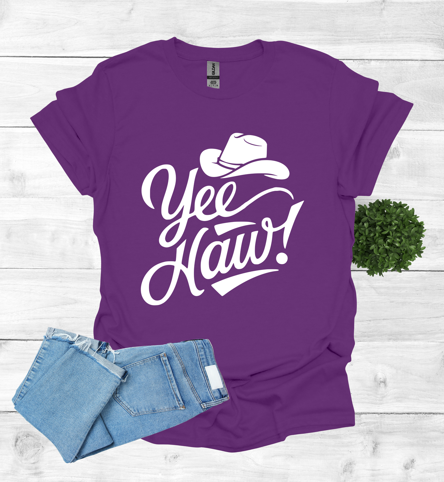 YEE HAW With A Cowboy Hat Shirt
