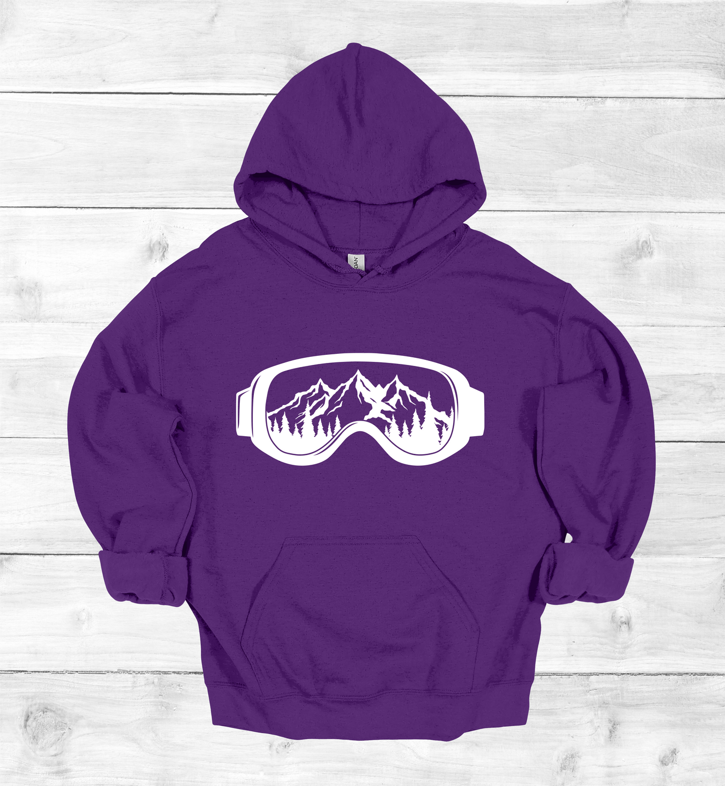 Snow Goggles Mountain Scene Hoodie