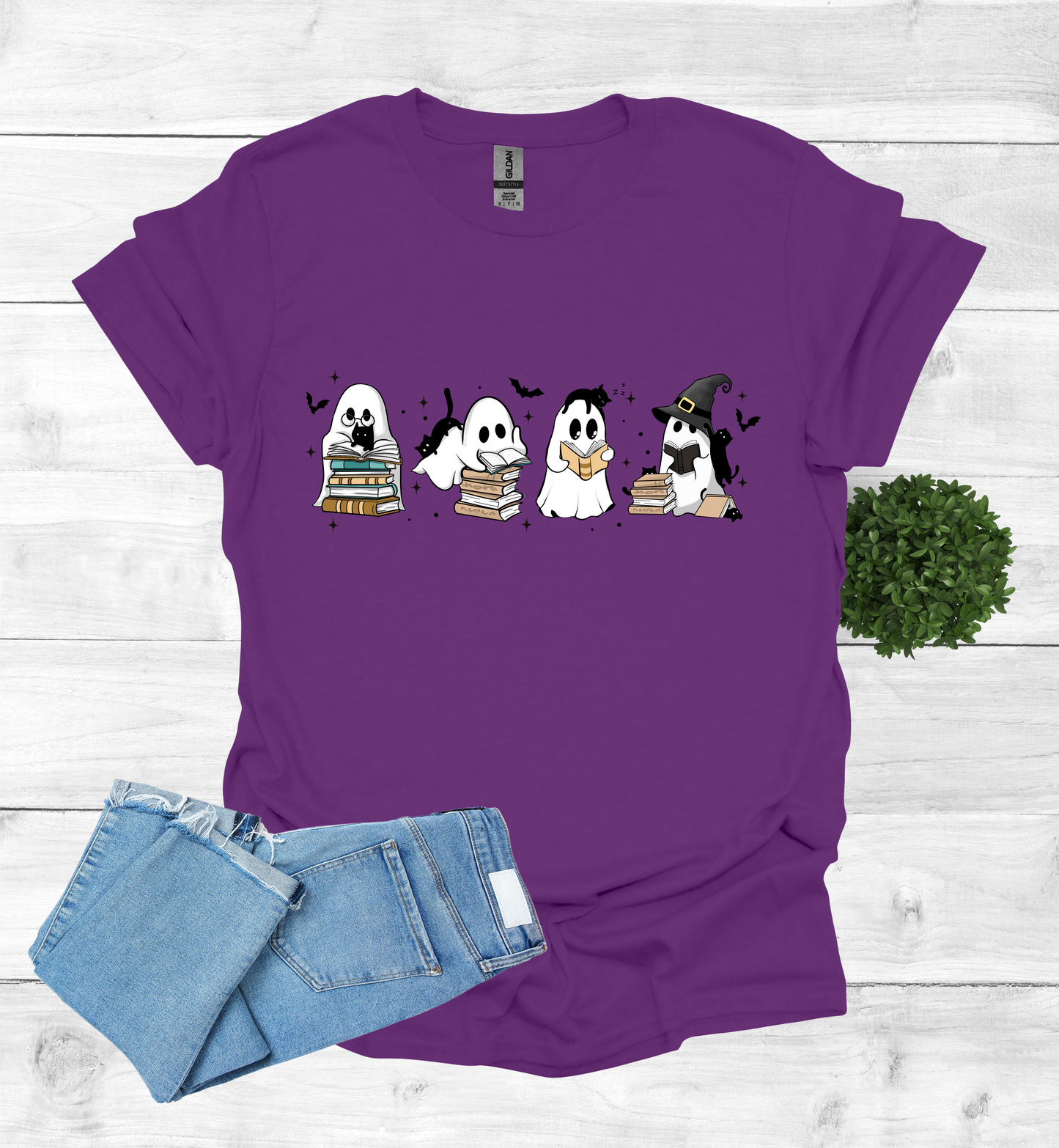 Ghost Reading Books Shirt