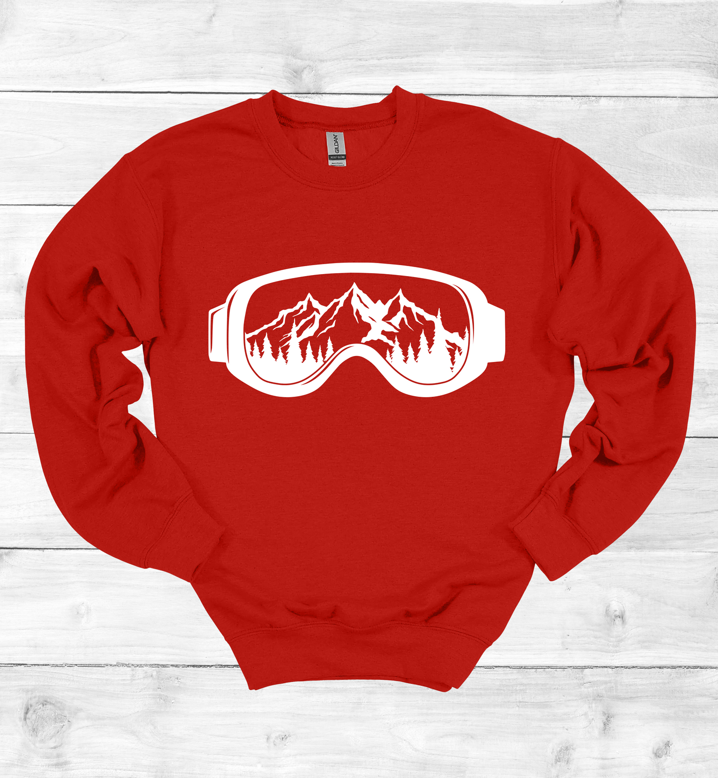 Snow Goggles Mountain Scene Sweatshirt