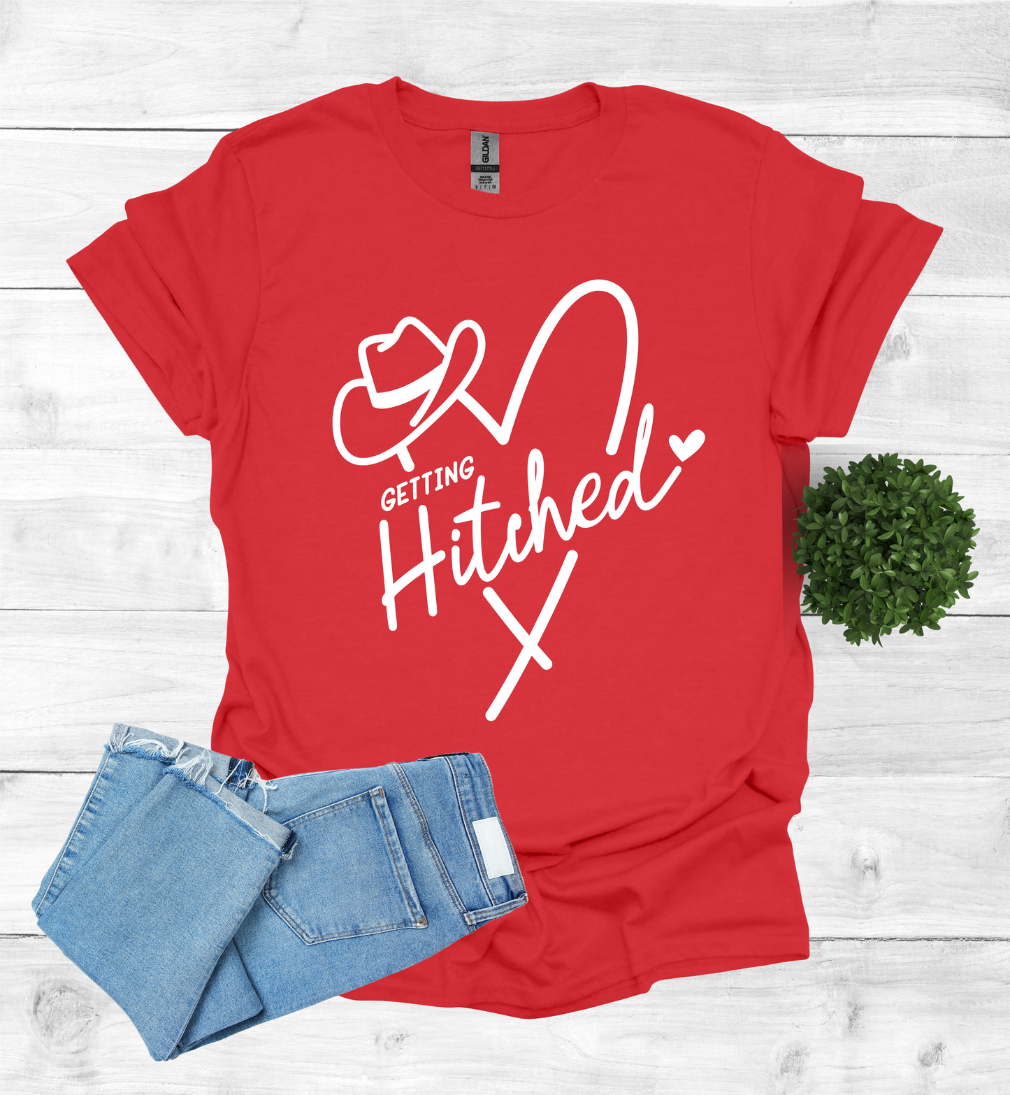 Getting Hitched and Heart shape and cowboy hat