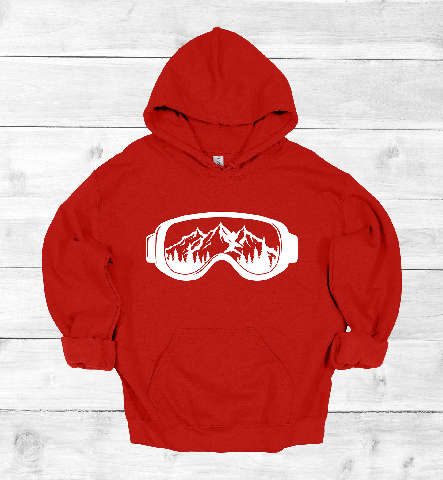 Snow Goggles Mountain Scene Hoodie