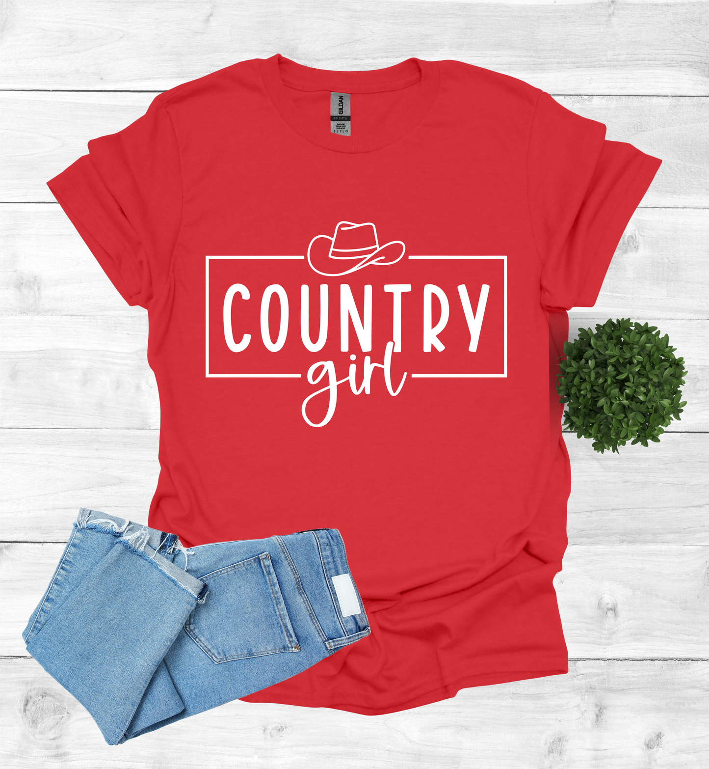 Country Girl saying with Cowboy Hat