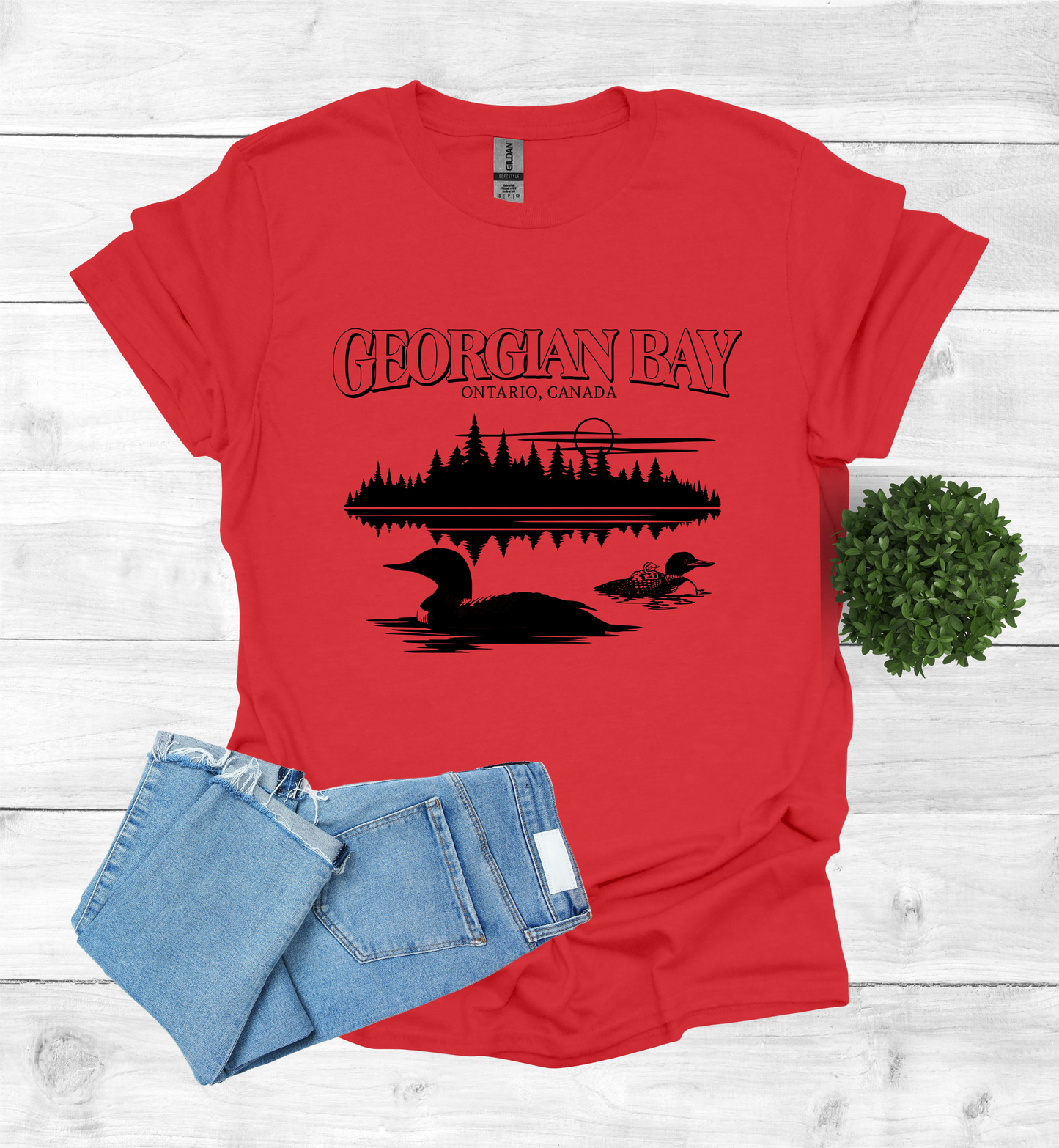 Georgian Bay with Loons T-Shirt