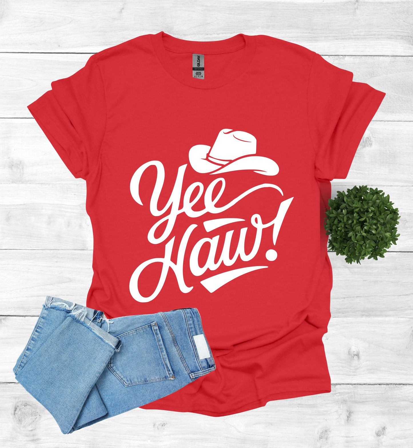 YEE HAW With A Cowboy Hat Shirt