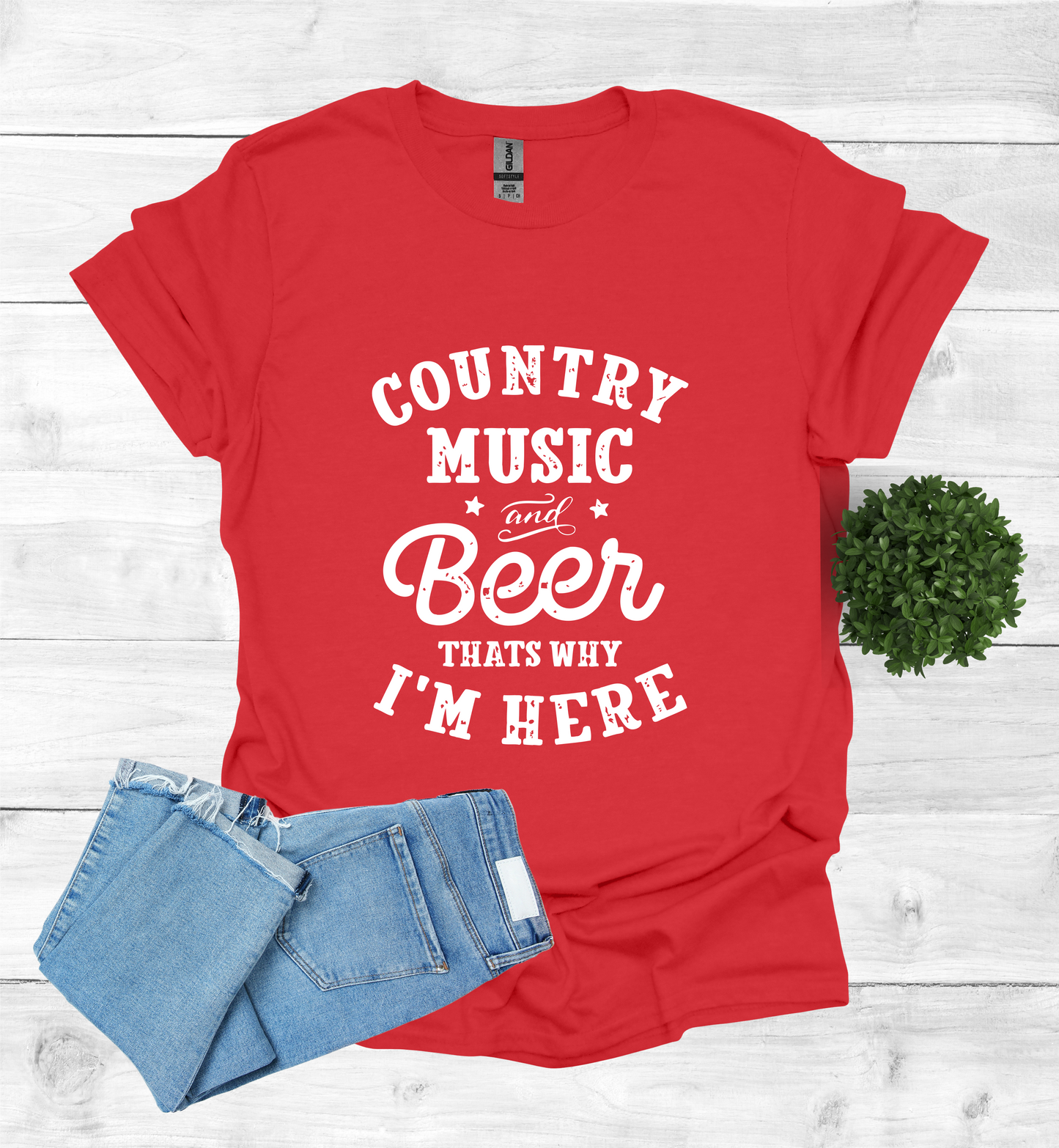 Country Music and Beer That's Why I'm Here T-Shirt