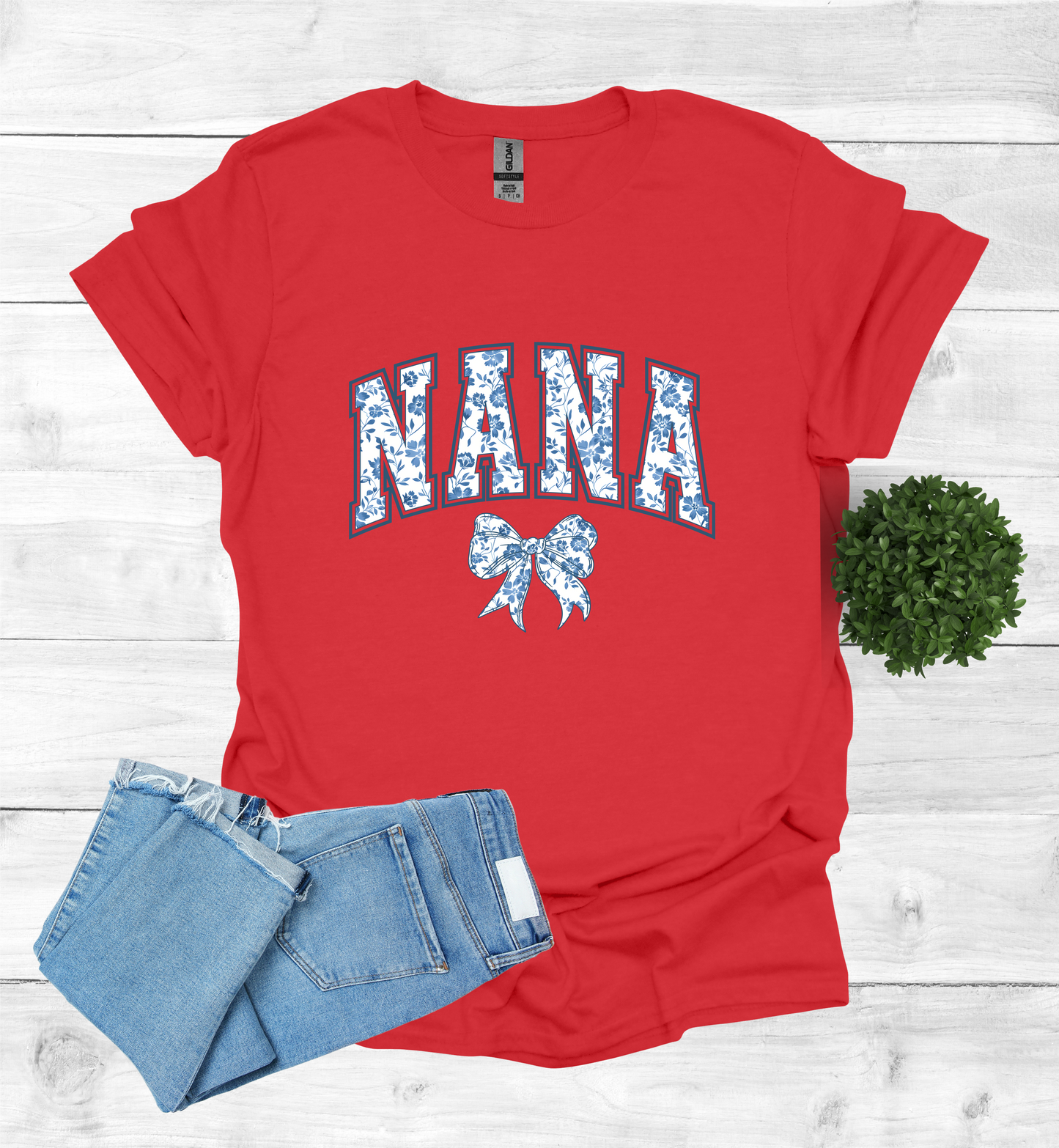 Nana Chinoiserie Blue Coquette T-Shirt