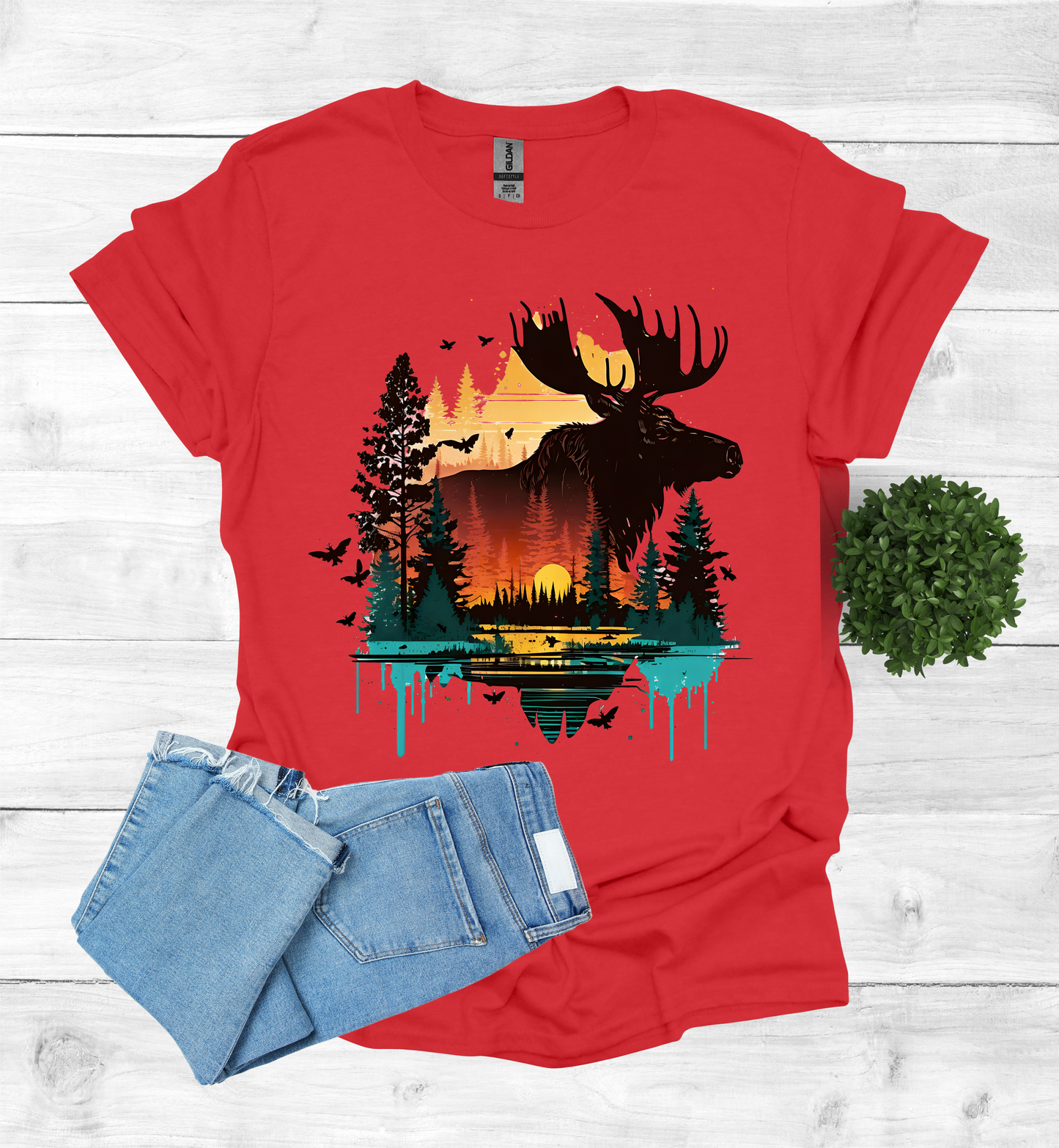 Colorful Moose T-Shirt