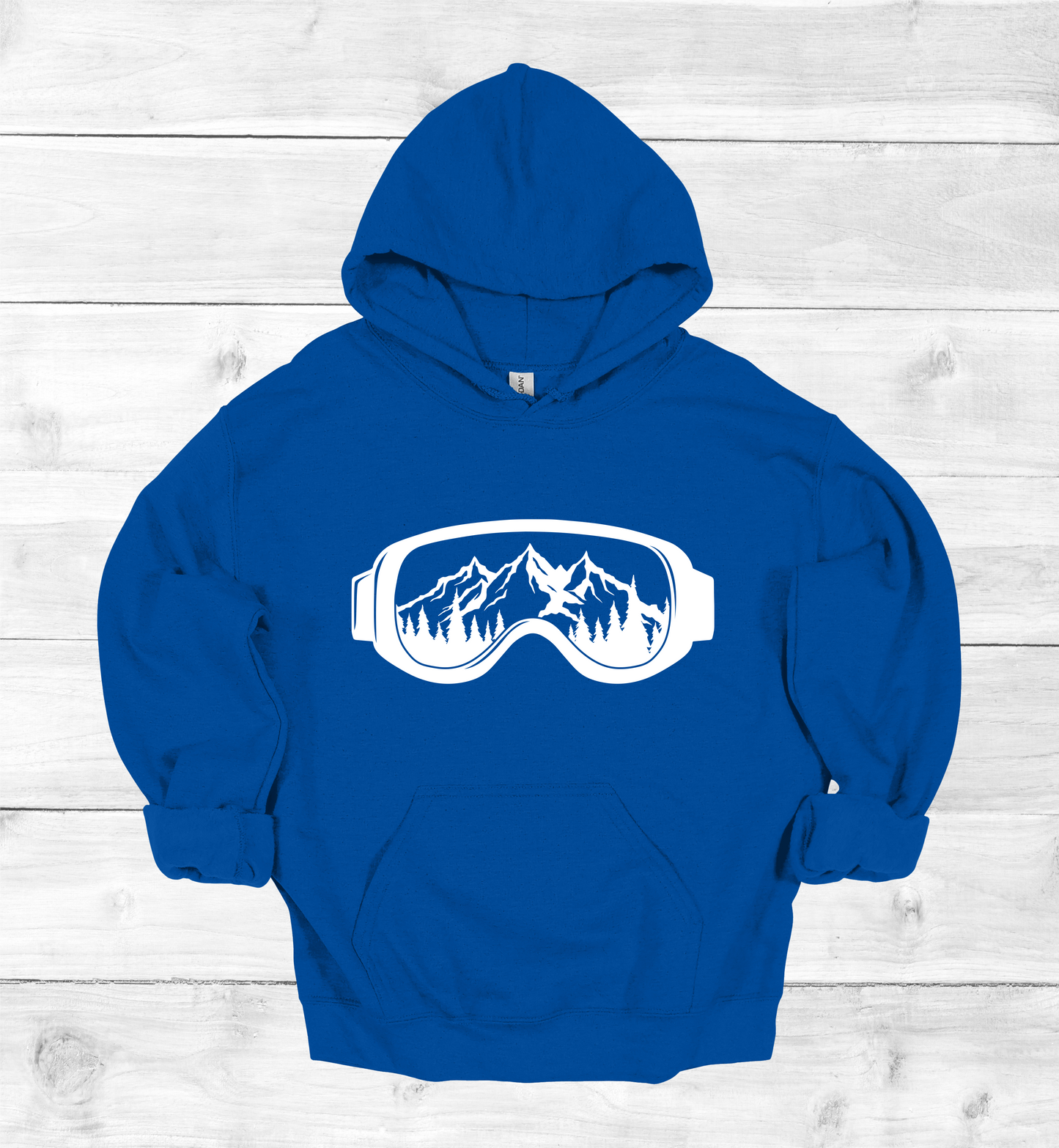Snow Goggles Mountain Scene Hoodie