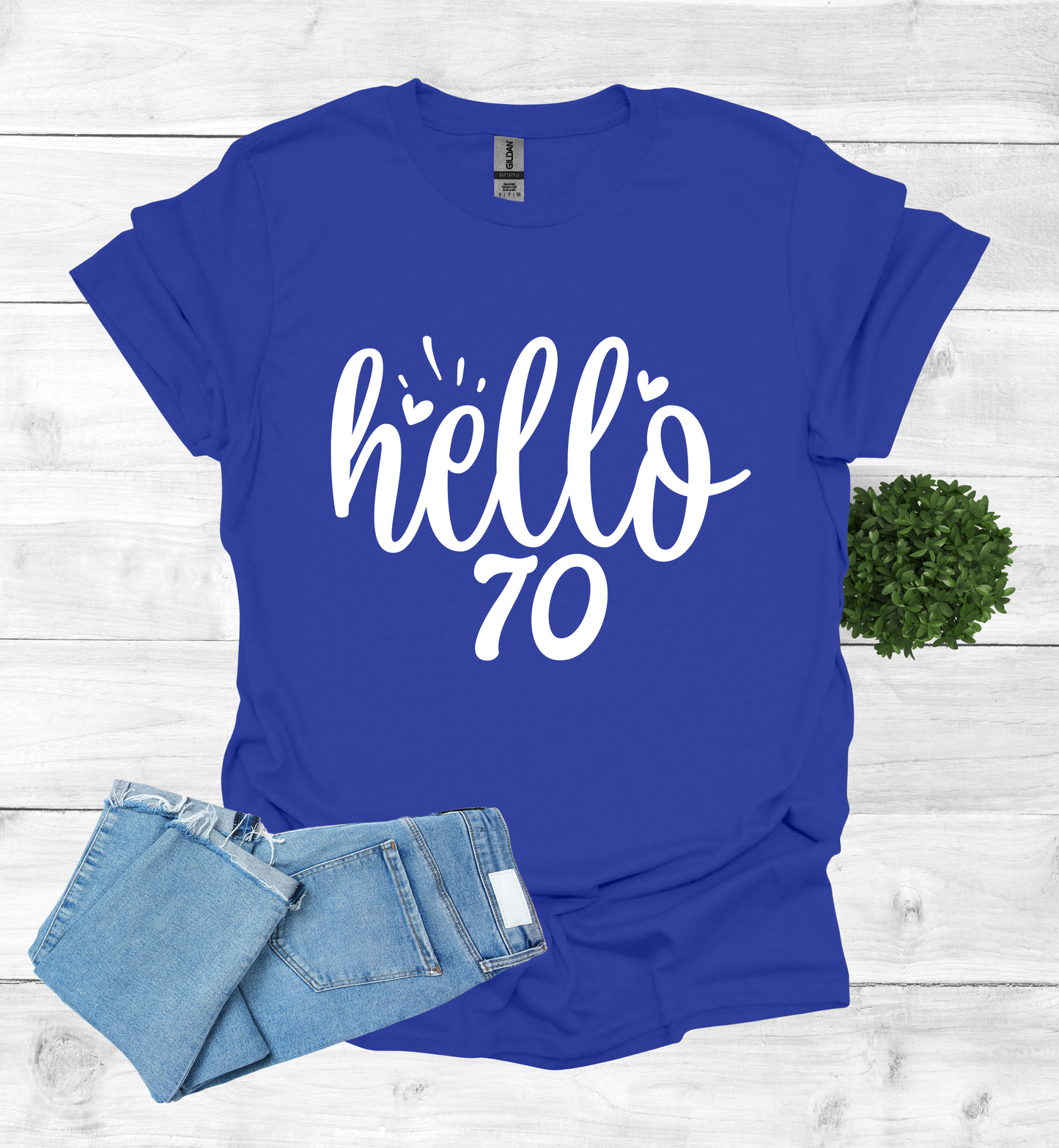 Hello 70 Birthday Shirt